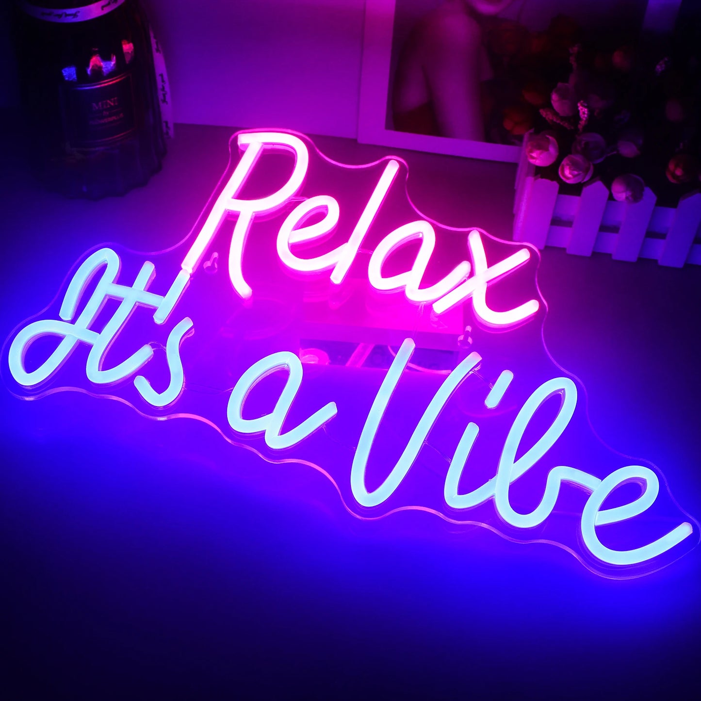 Relax It's a Vibe 5V USB LED Neon Sign - Budgetvriendelijk