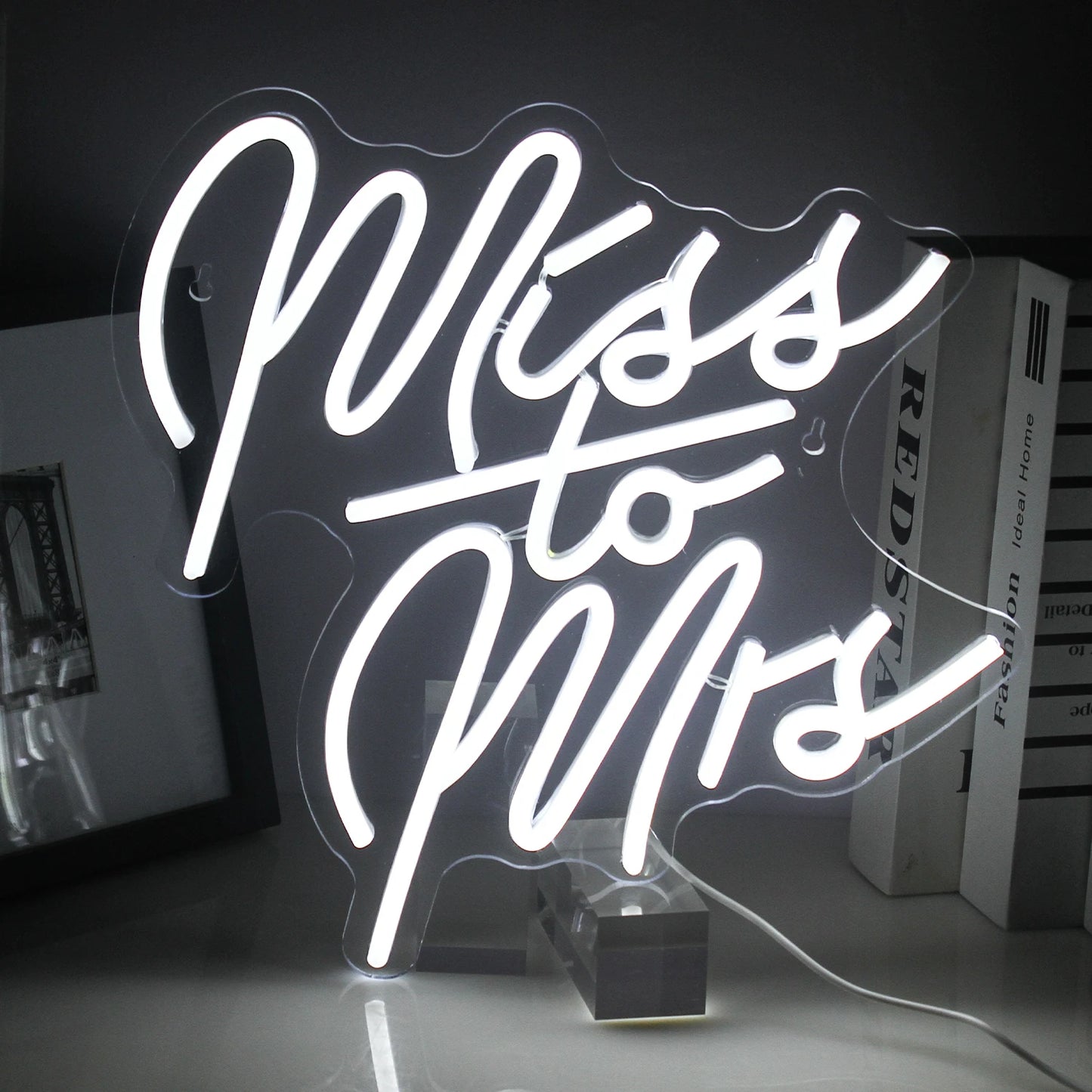 Miss To Mrs 5V Mini USB LED Neon Sign - Budgetvriendelijk