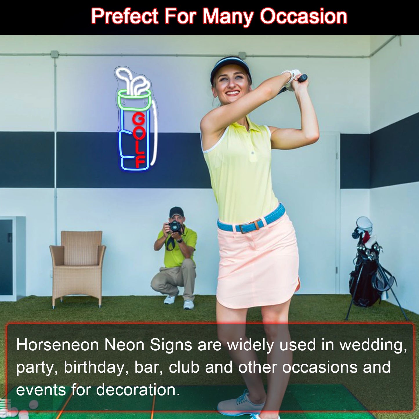 Golf 5V Mini USB LED Neon Sign - Budgetvriendelijk