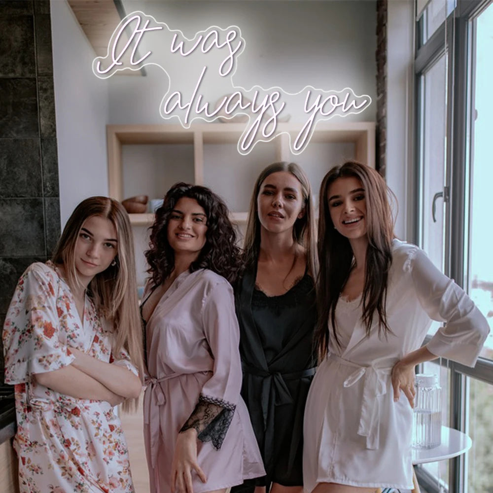 Het was altijd jij 5V USB LED neonreclame - budgetvriendelijk