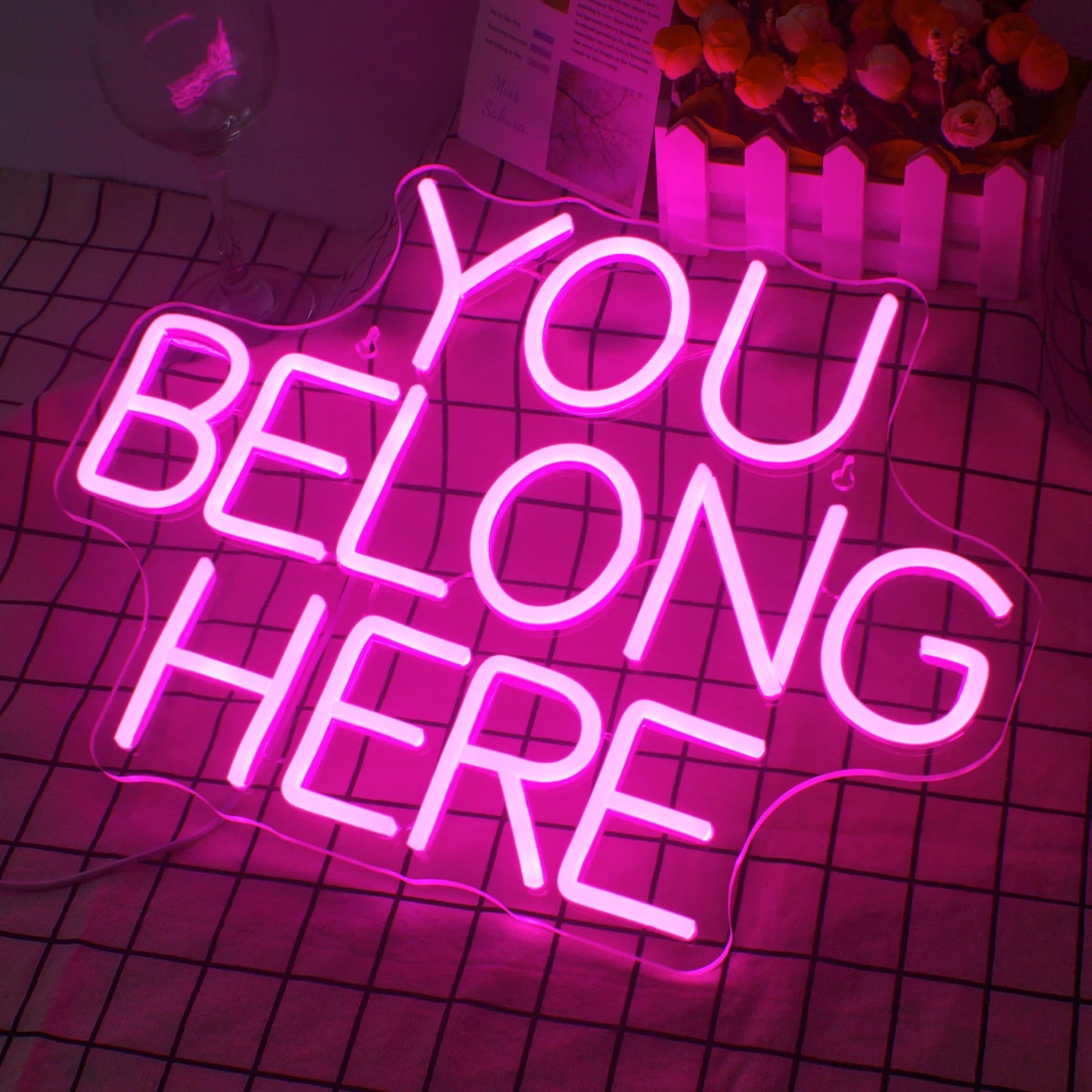 You Belong Here 5V USB LED Neon Sign - Budgetvriendelijk