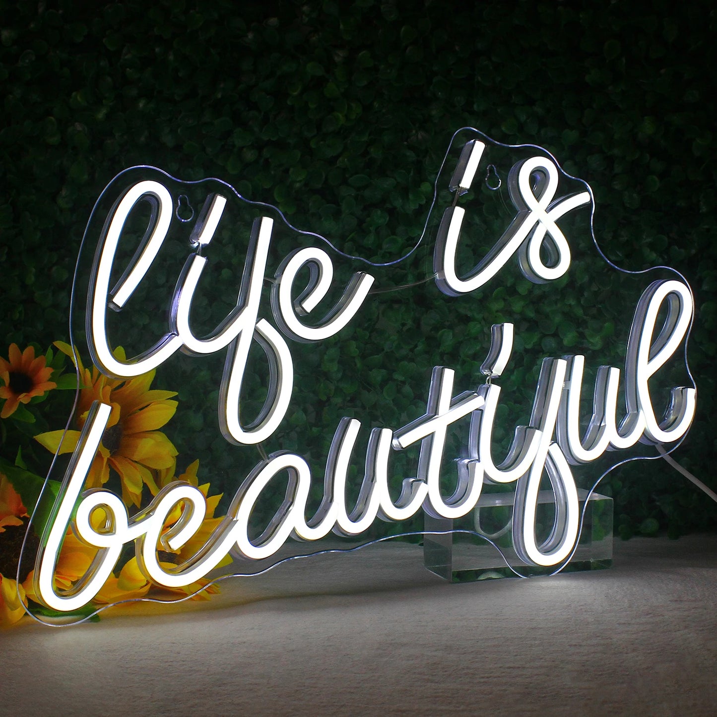 Life is Beautiful 5V USB LED Neon Sign - Budgetvriendelijk
