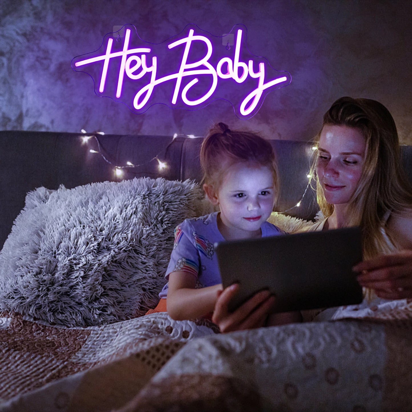 Hey Baby 5V USB LED Neon Sign - Budgetvriendelijk