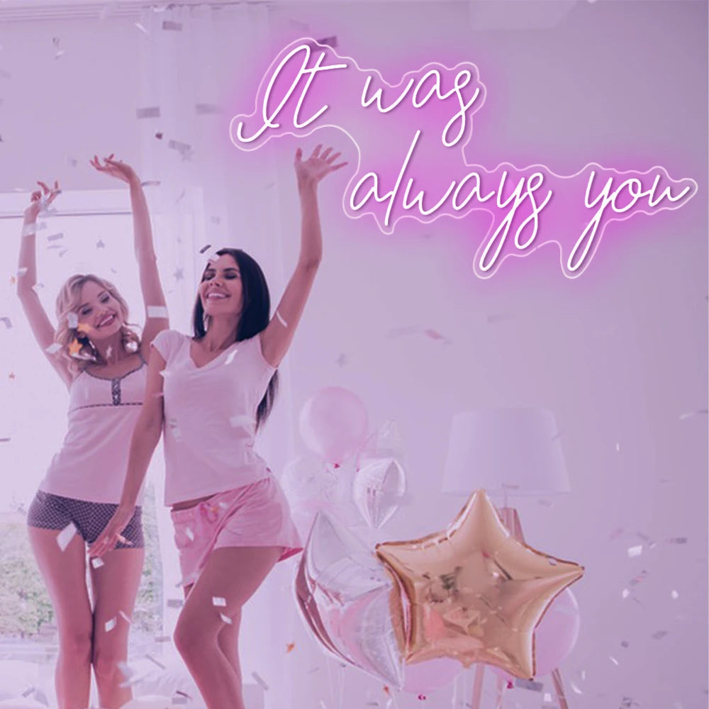 Het was altijd jij 5V USB LED neonreclame - budgetvriendelijk