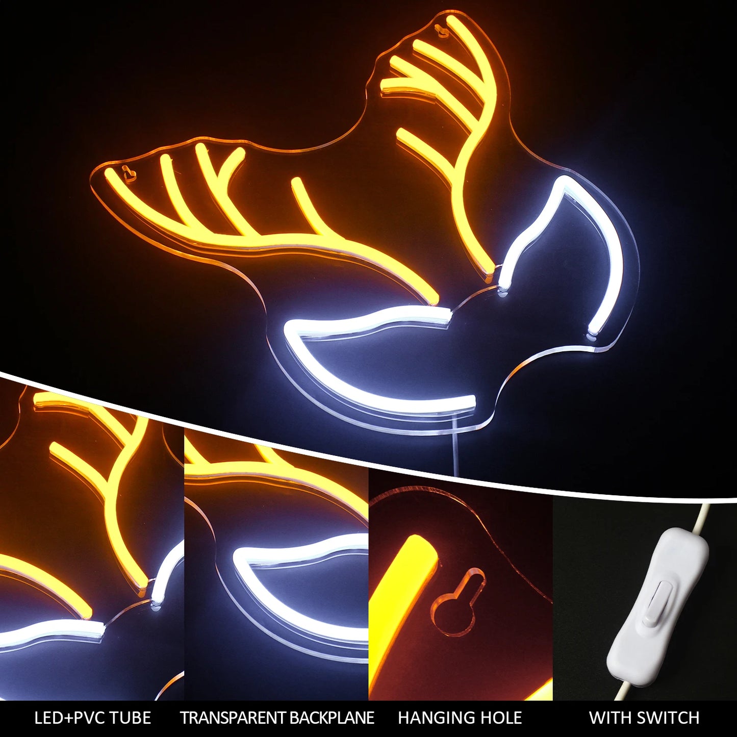Vrolijk Kerstmis 5V Mini USB LED Neon Sign - Budgetvriendelijk