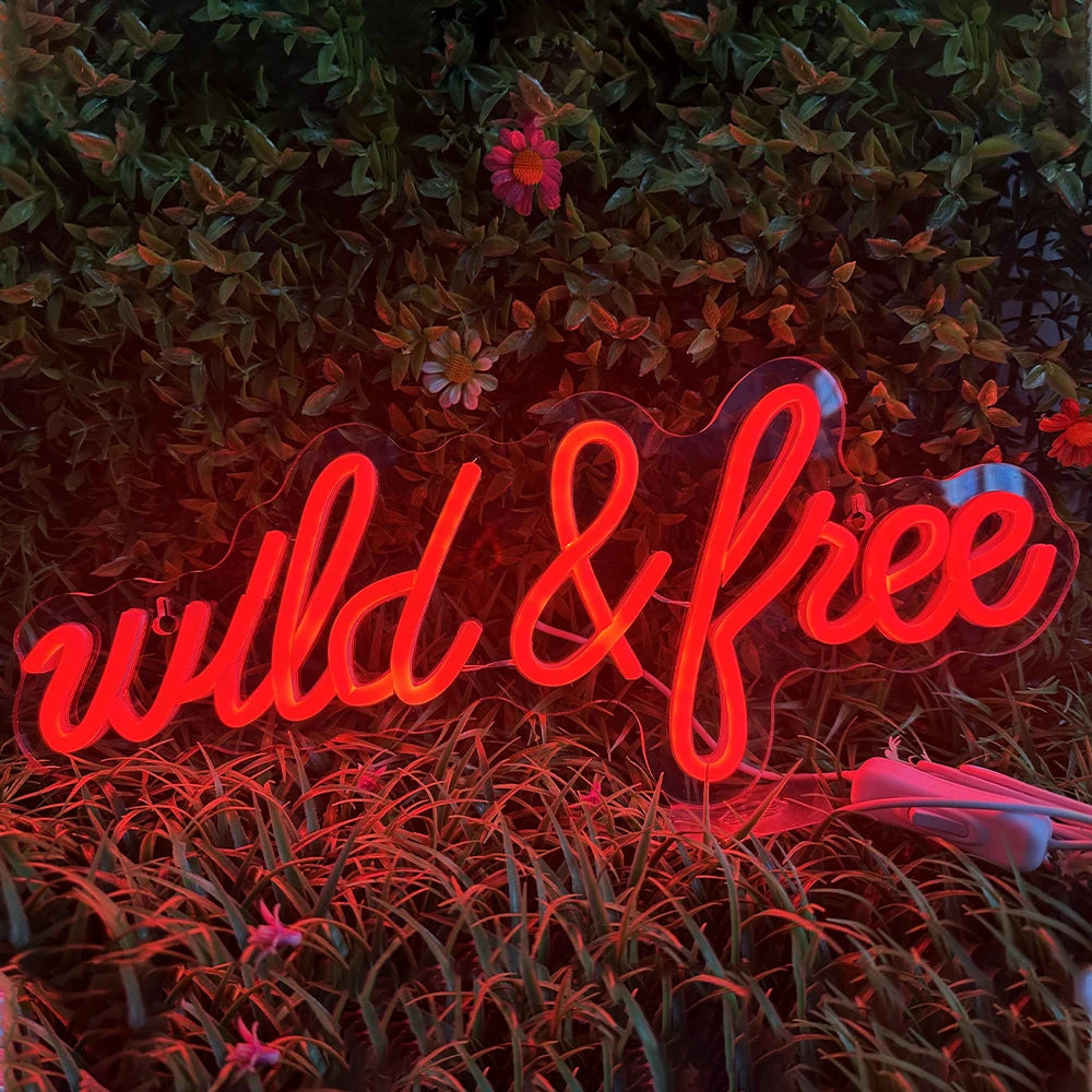 Wild & Free 5V USB LED Neon Sign - Budgetvriendelijk