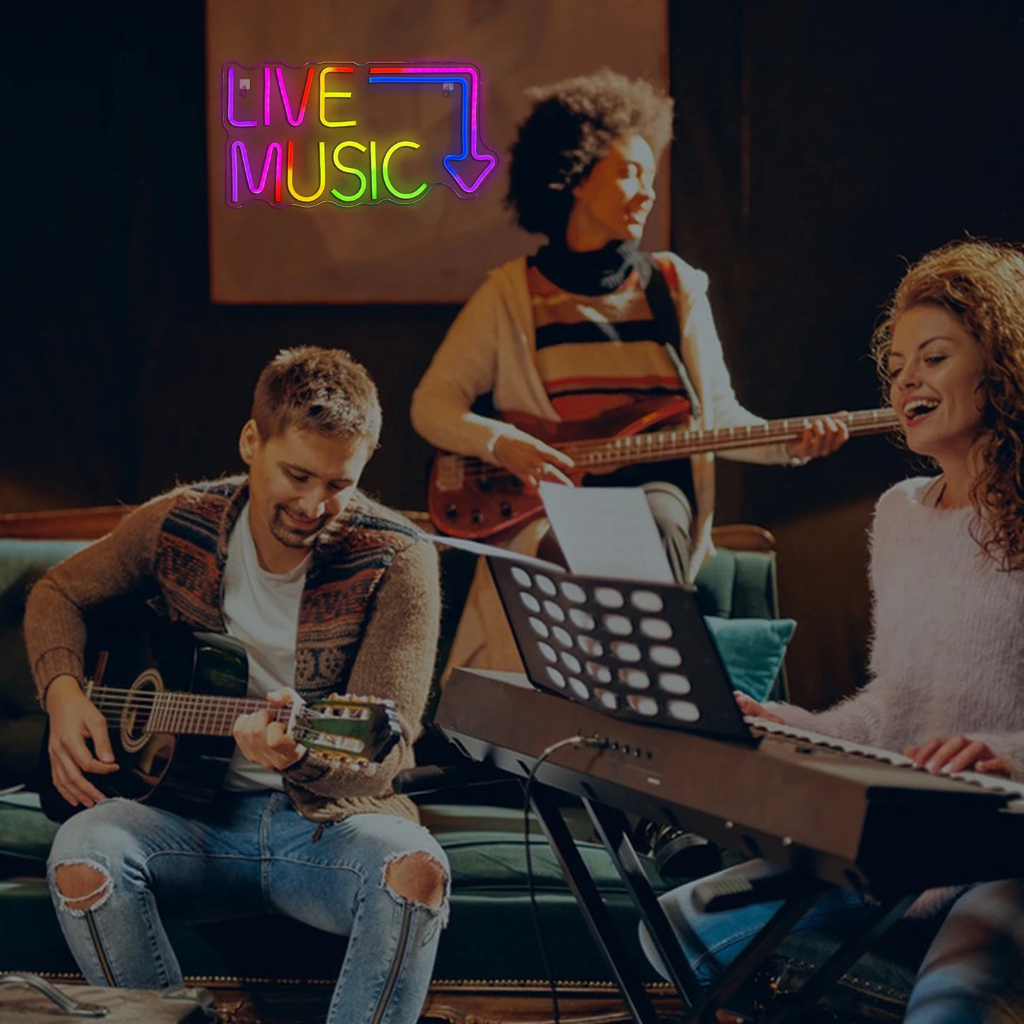 Live muziek 5V USB LED neonbord - budgetvriendelijk