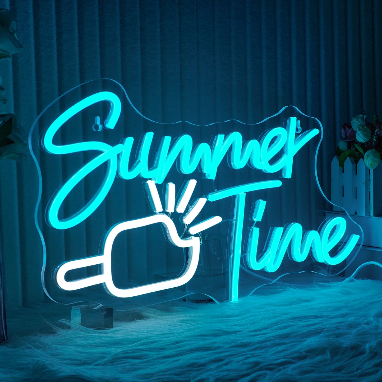 Zomertijd ijs 5V USB LED neonreclame - budgetvriendelijk