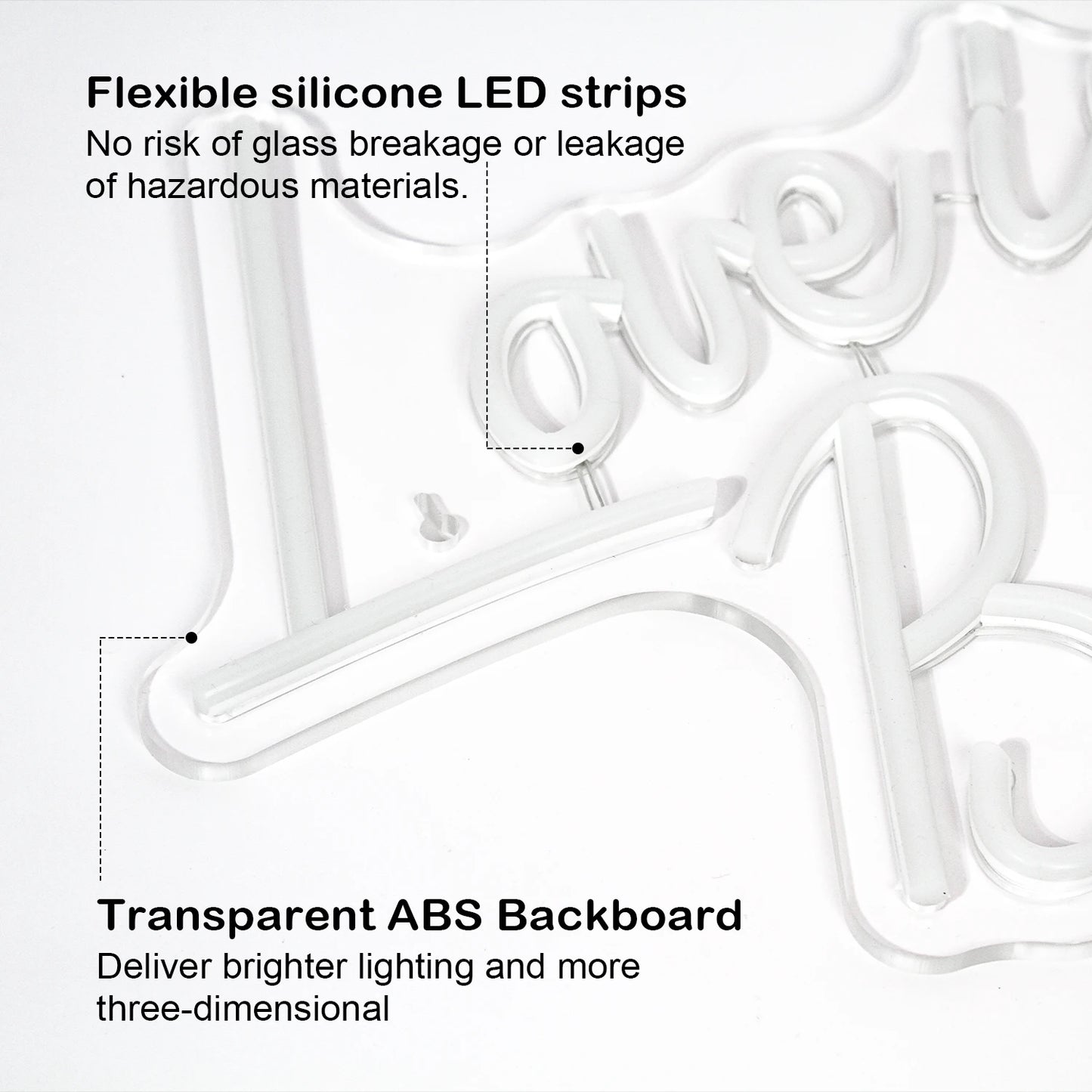 Love is Breaing 5V USB LED Neon Sign - Budgetvriendelijk