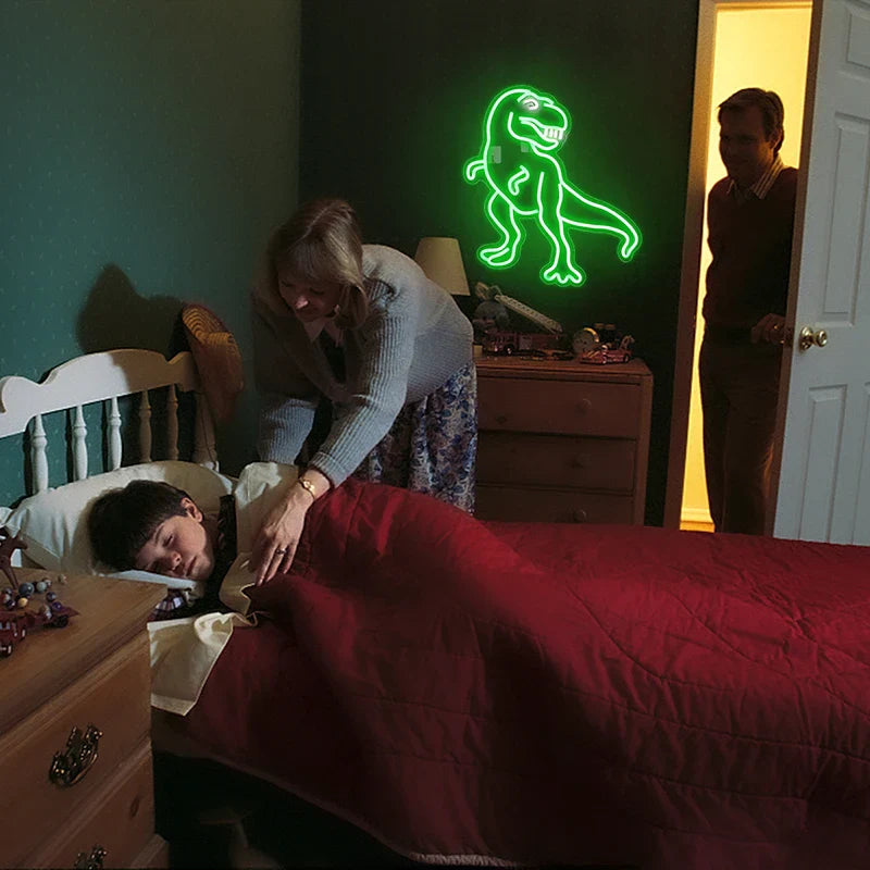 Grappig dinosaurussen 5V USB LED neonbord - budgetvriendelijk