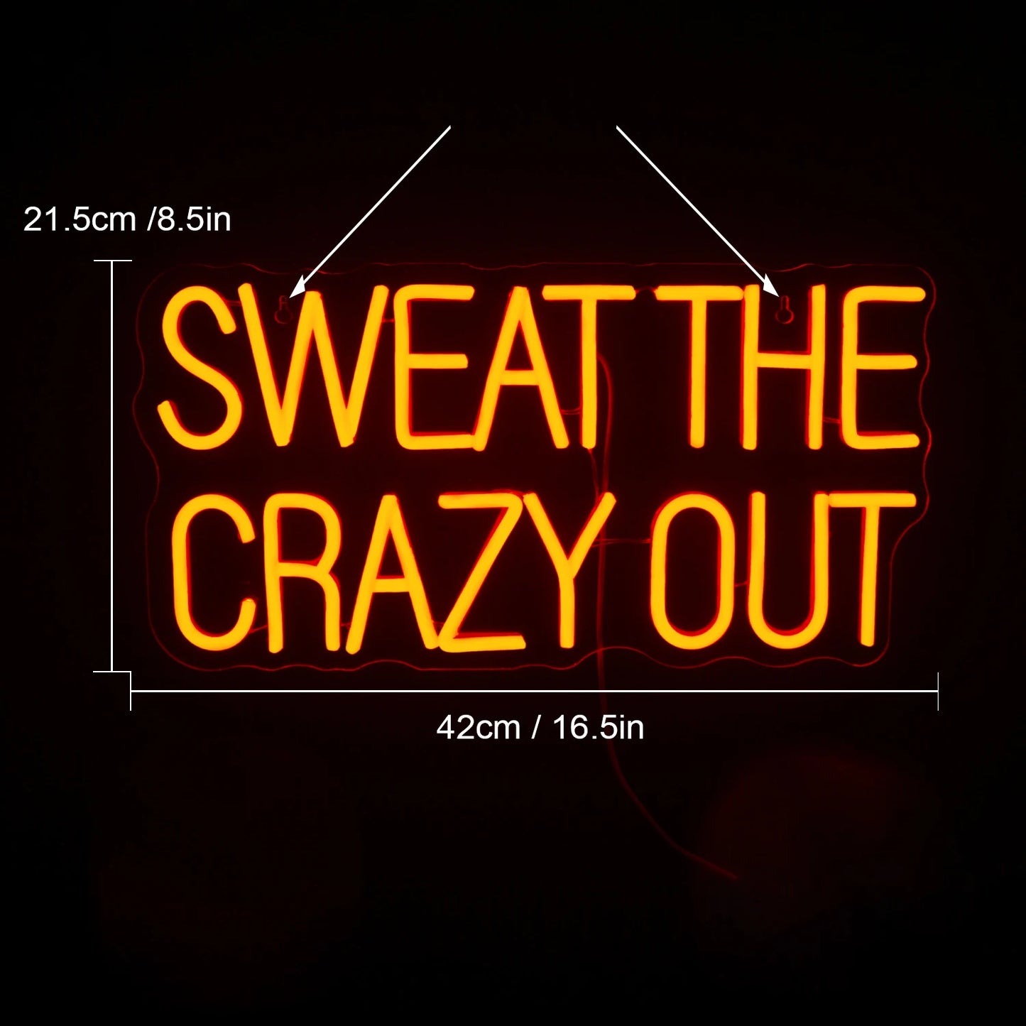 Sweat The Crazy Out 5V USB LED Neon Sign - Budgetvriendelijk