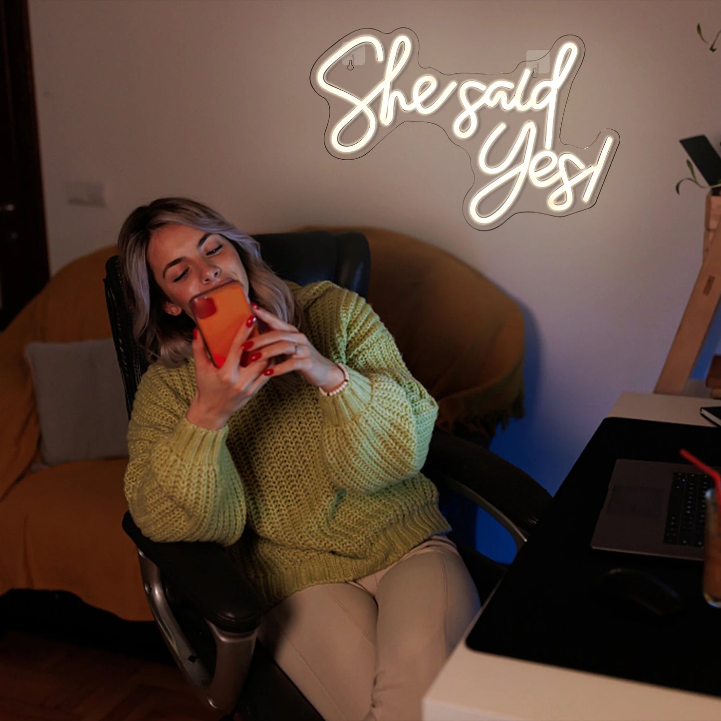 She Said Yes 5V USB LED Neon Sign - Budgetvriendelijk