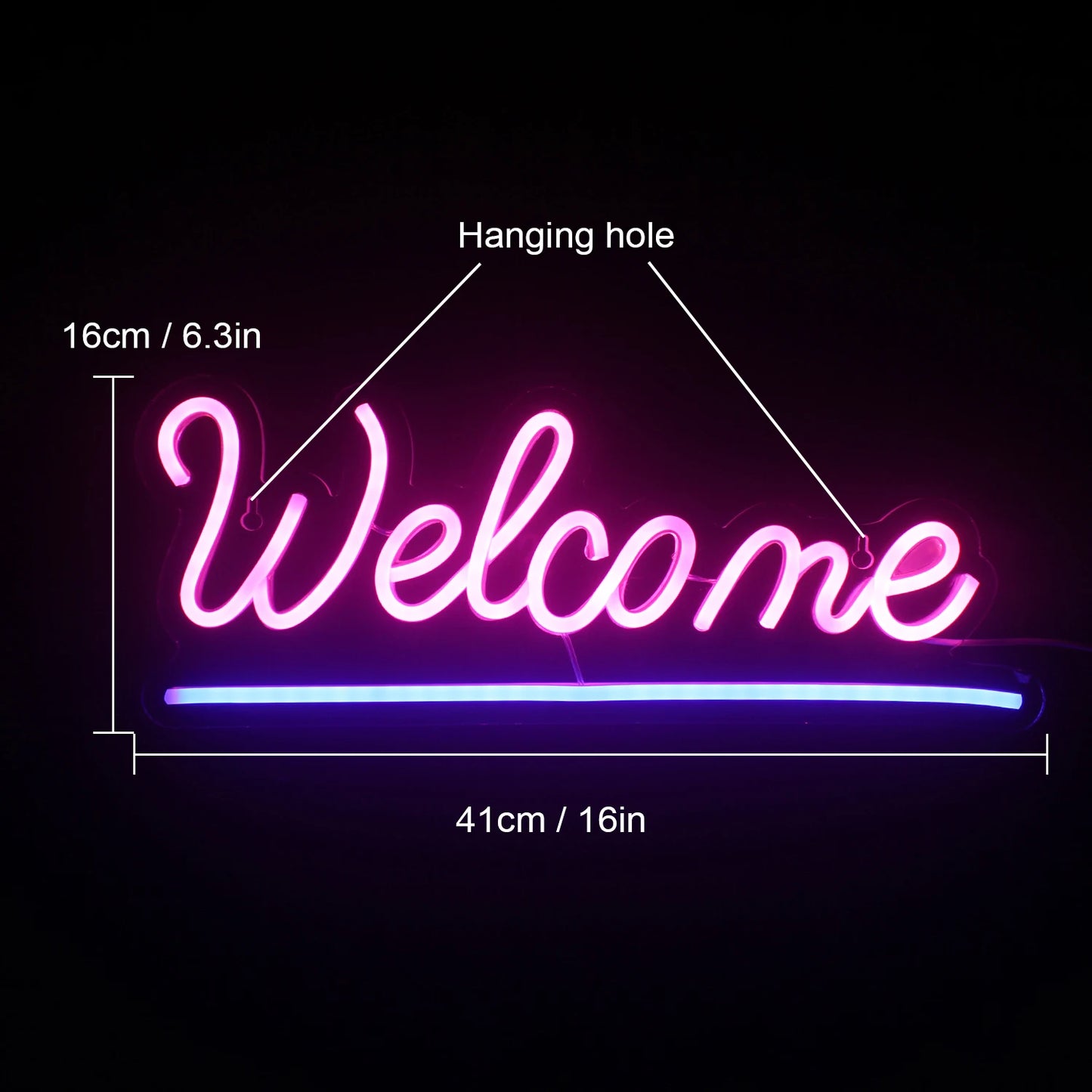 Welkom 5V USB LED Neon Sign - Budgetvriendelijk