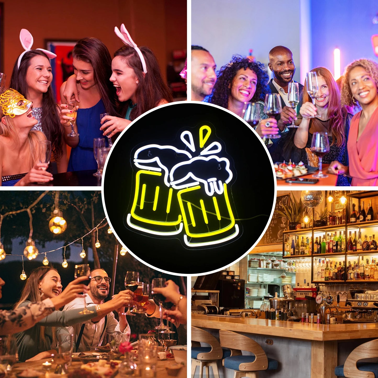 Beer Cheers 5V USB LED Neon Sign - Budgetvriendelijk