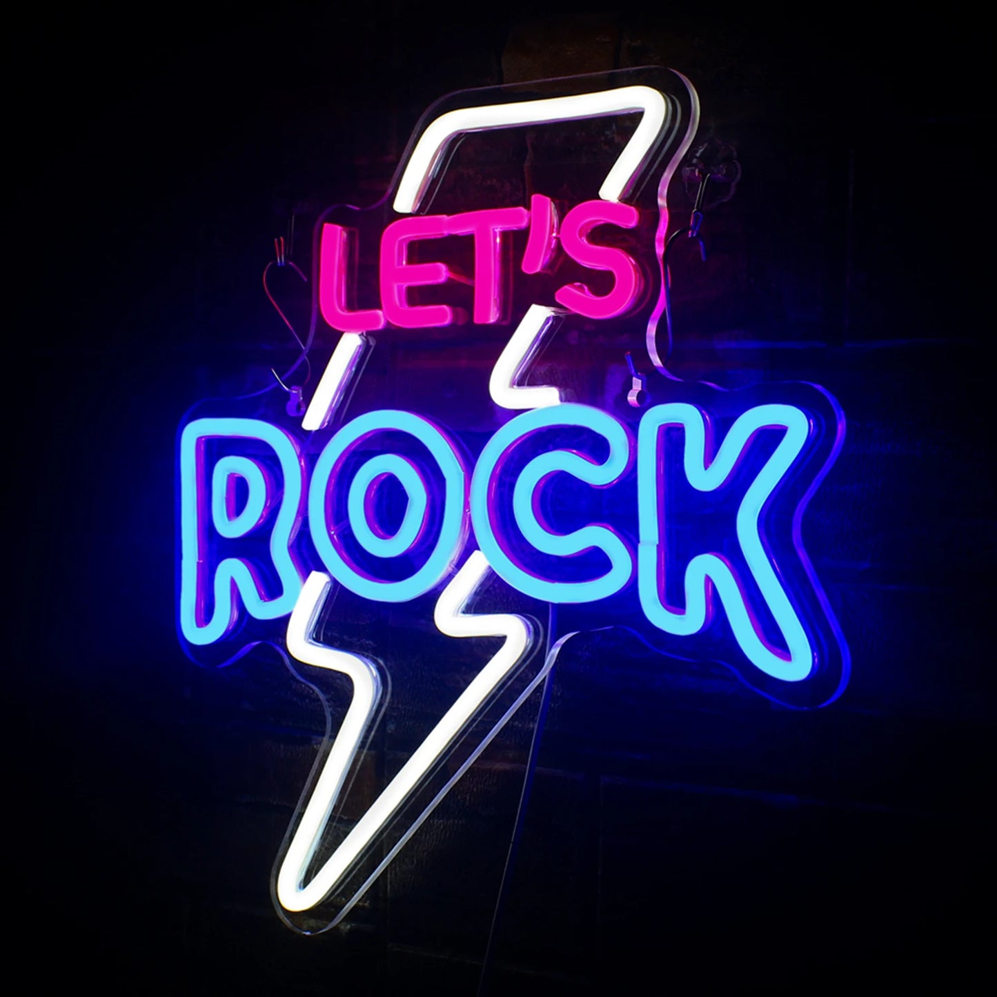 Let's Rock 5V USB LED Neon Sign - Budgetvriendelijk