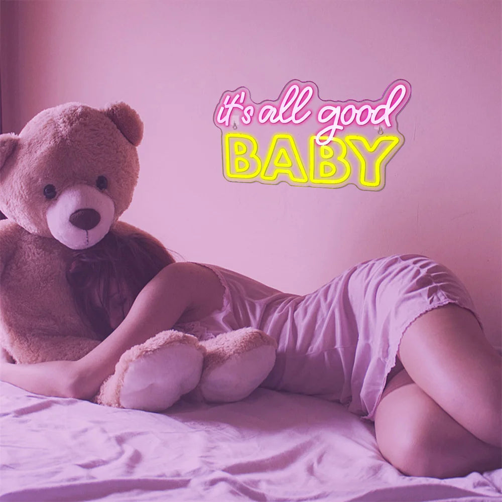 It's All Good Baby 5V USB LED Neon Sign - Budgetvriendelijk