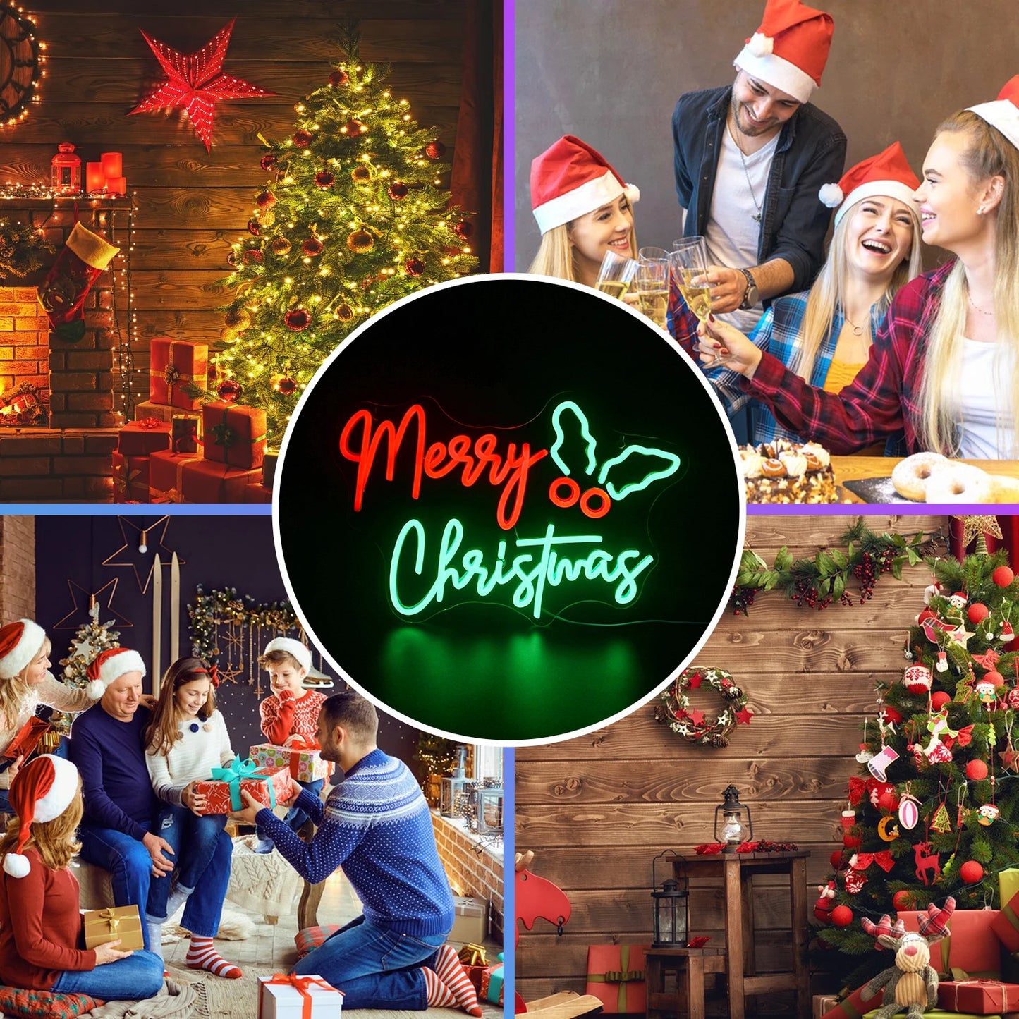 Vrolijk Kerstmis 5V USB LED Neon Sign - Budgetvriendelijk