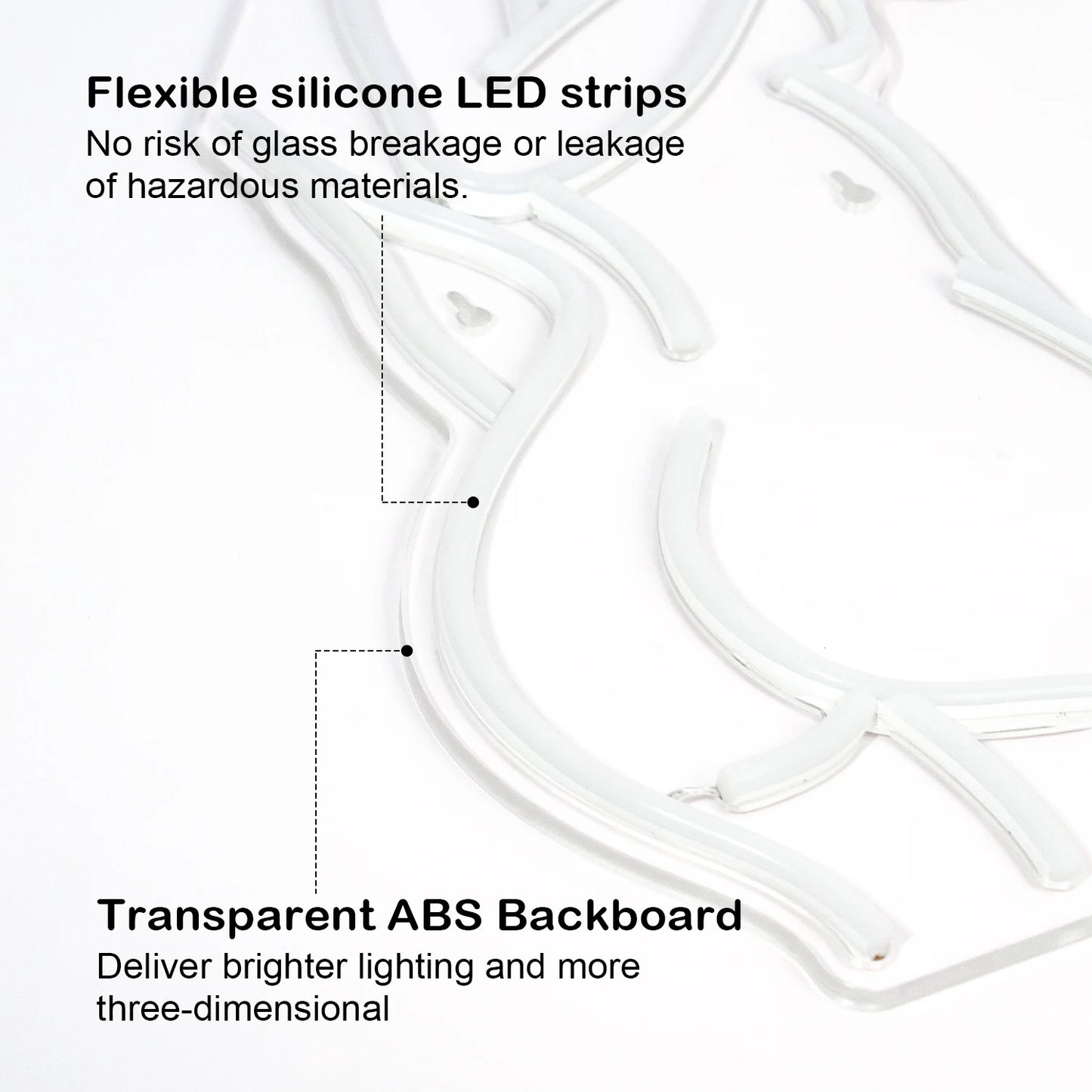 Vrouw wijnglas 5V USB LED neonreclame - budgetvriendelijk