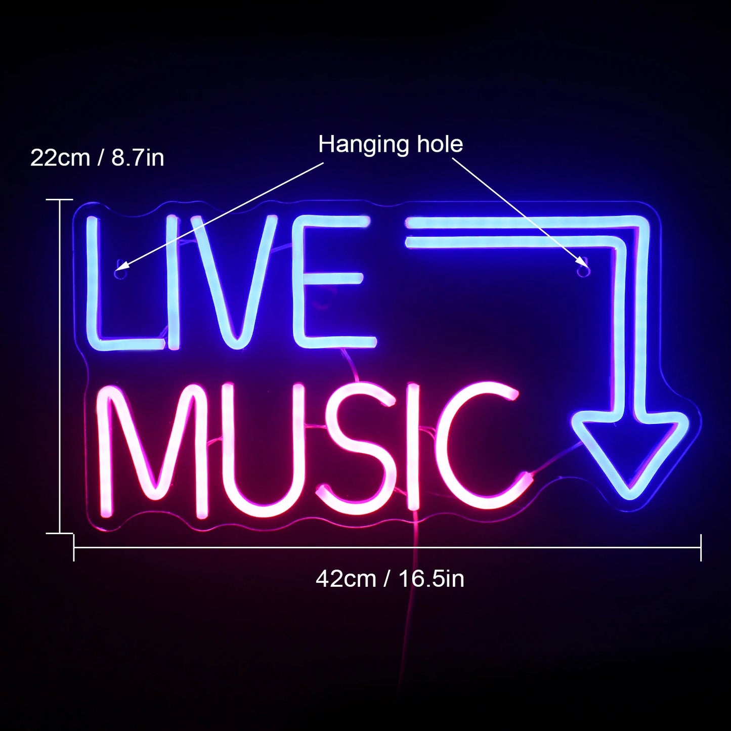 Live muziek 5V USB LED neonbord - budgetvriendelijk