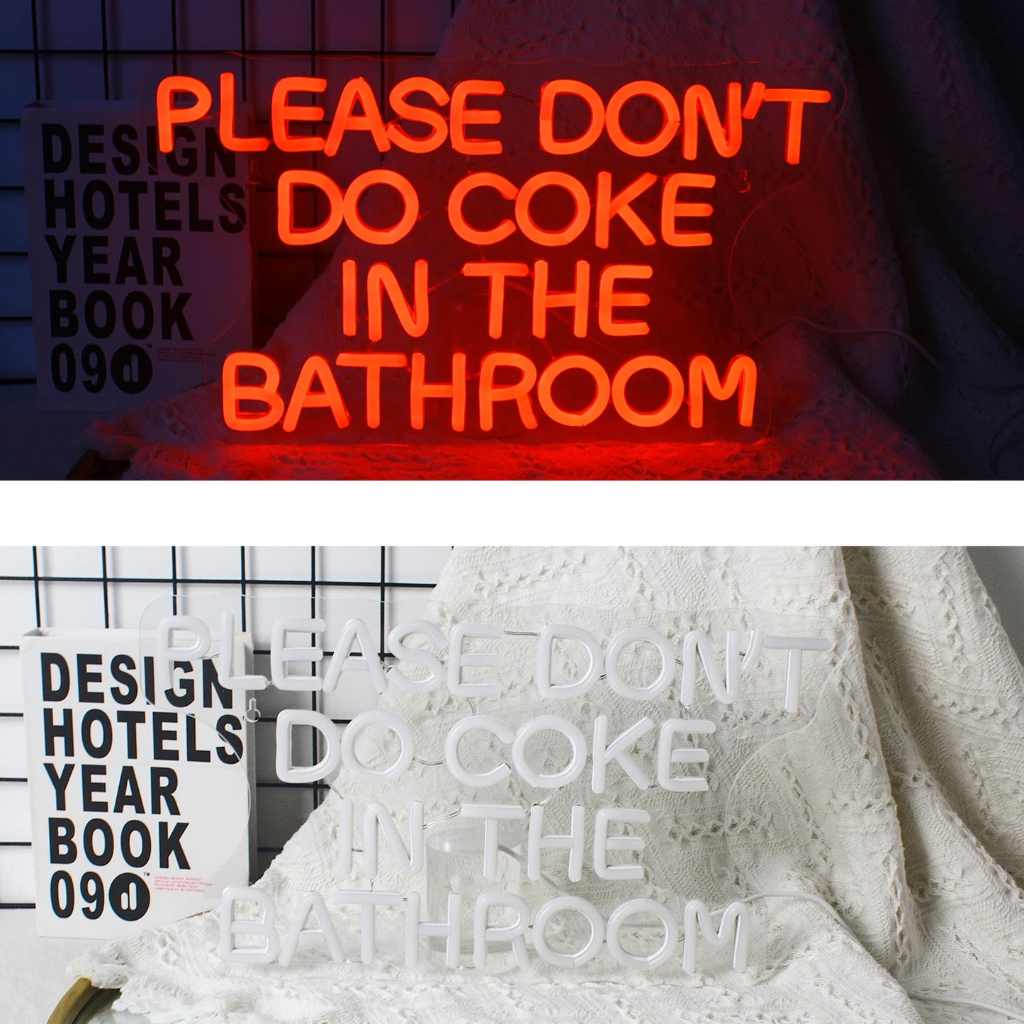 Drink alsjeblieft geen Coca-Cola in de badkamer 5V USB LED Neon Sign - Budgetvriendelijk