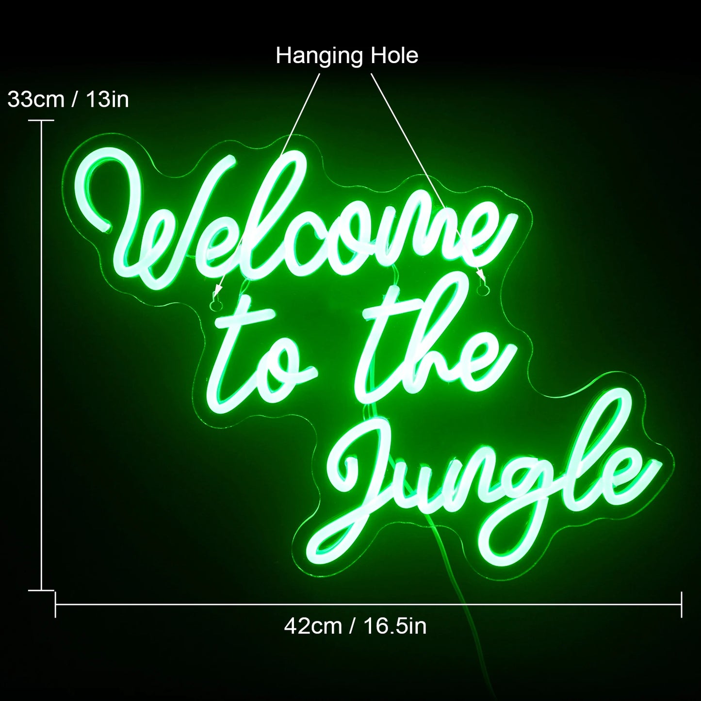 Welkom bij de Jungle 5V USB LED Neon Sign - Budgetvriendelijk
