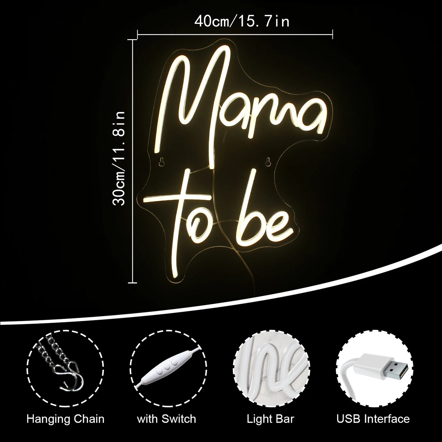 Mama to Be 5V USB LED Neon Sign - Budgetvriendelijk
