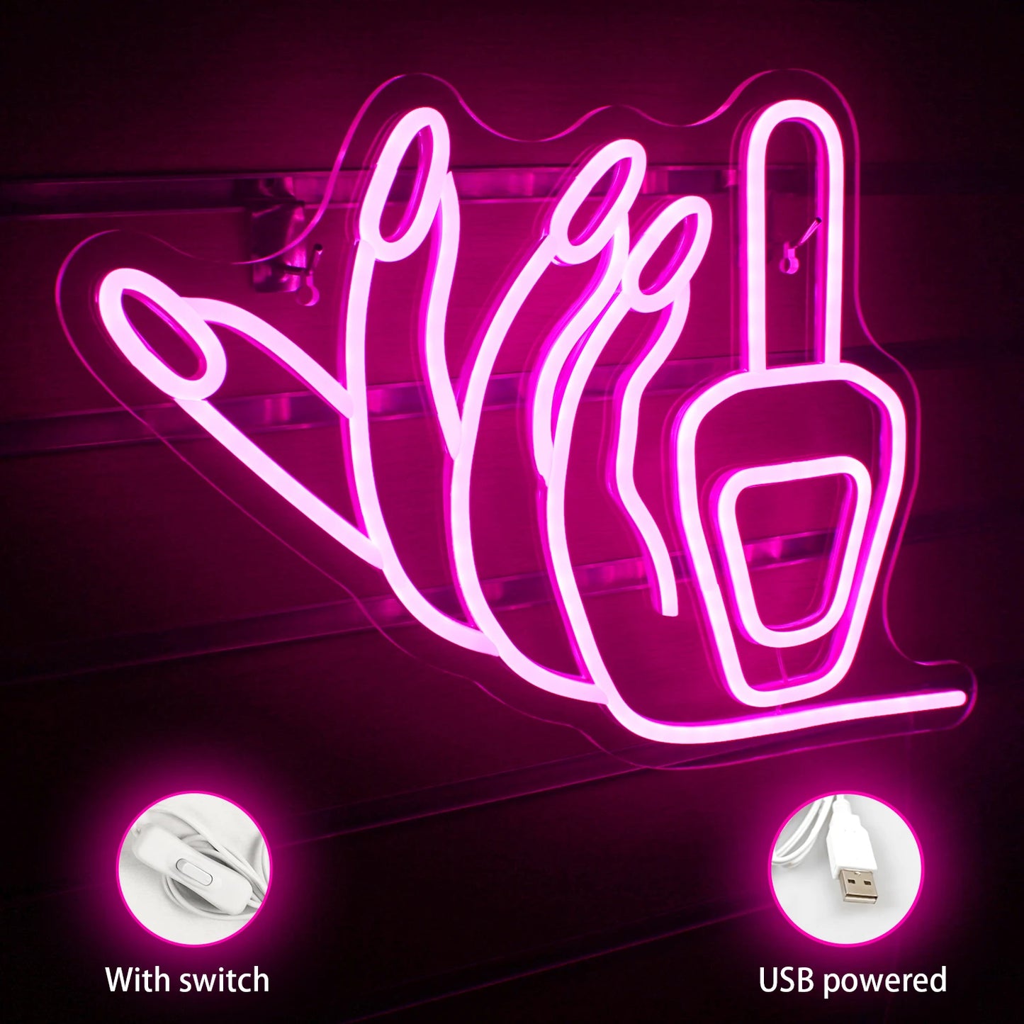 Nail 5V USB LED Neon Sign - Budgetvriendelijk