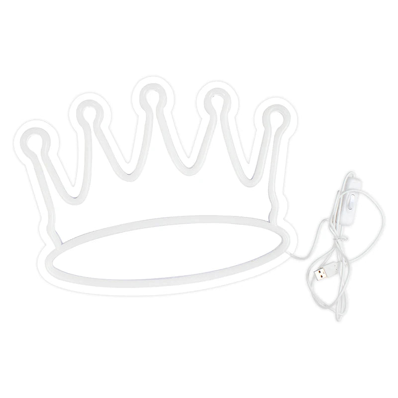 Kroonvormig 5V USB LED neonbord - Budgetvriendelijk
