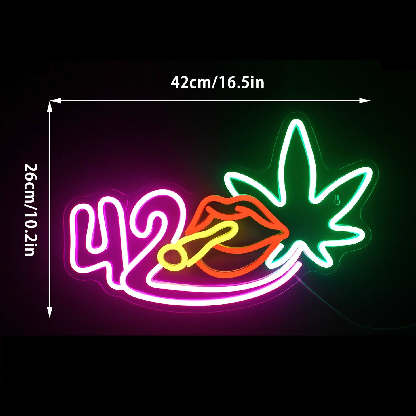 Green Leaf, Cigar 5V Mini USB LED Neon Sign - Budgetvriendelijk
