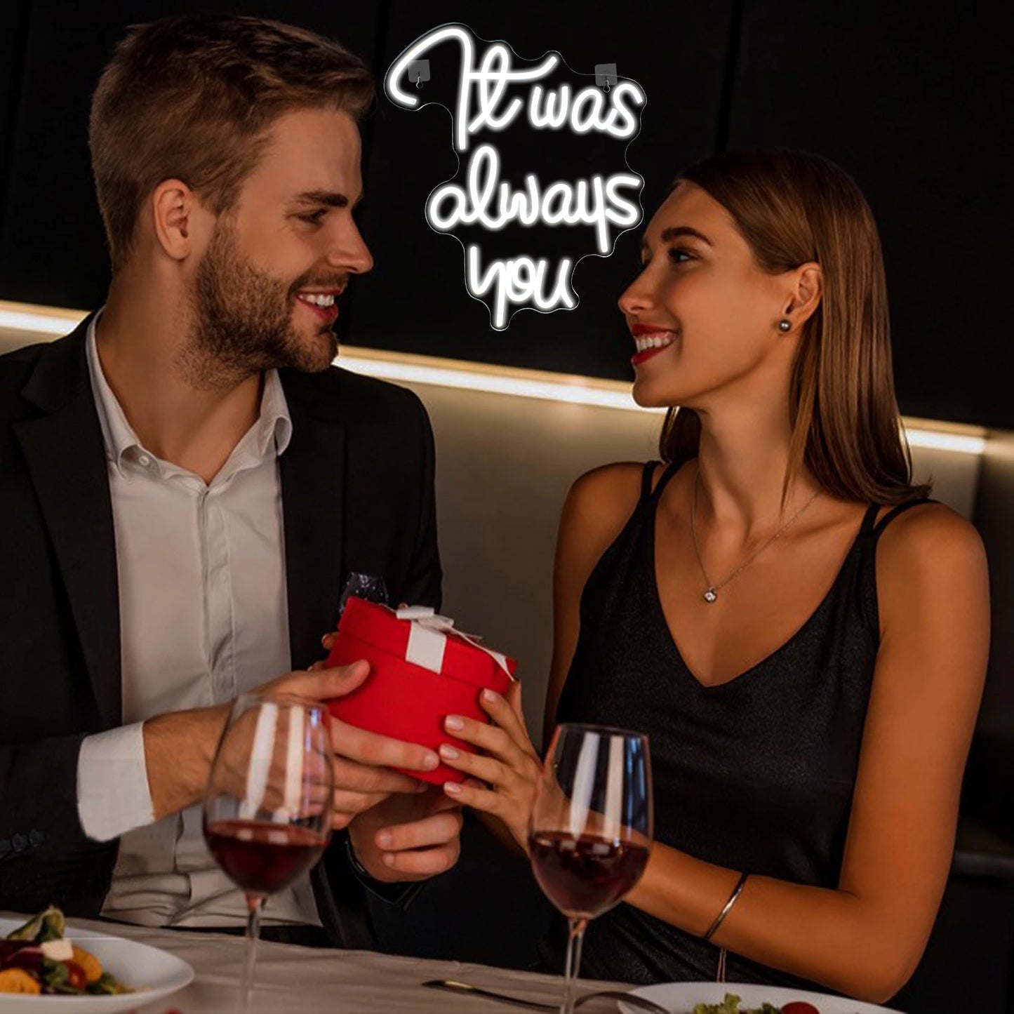 Het was altijd jij 5V USB LED neonreclame - budgetvriendelijk