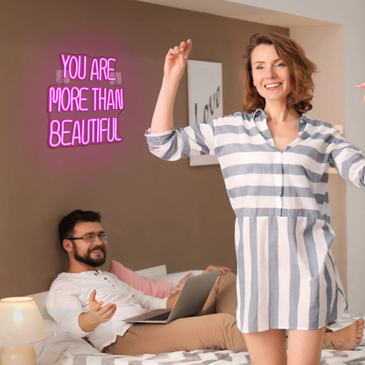 Je bent meer dan mooi 5V USB LED neonreclame - budgetvriendelijk