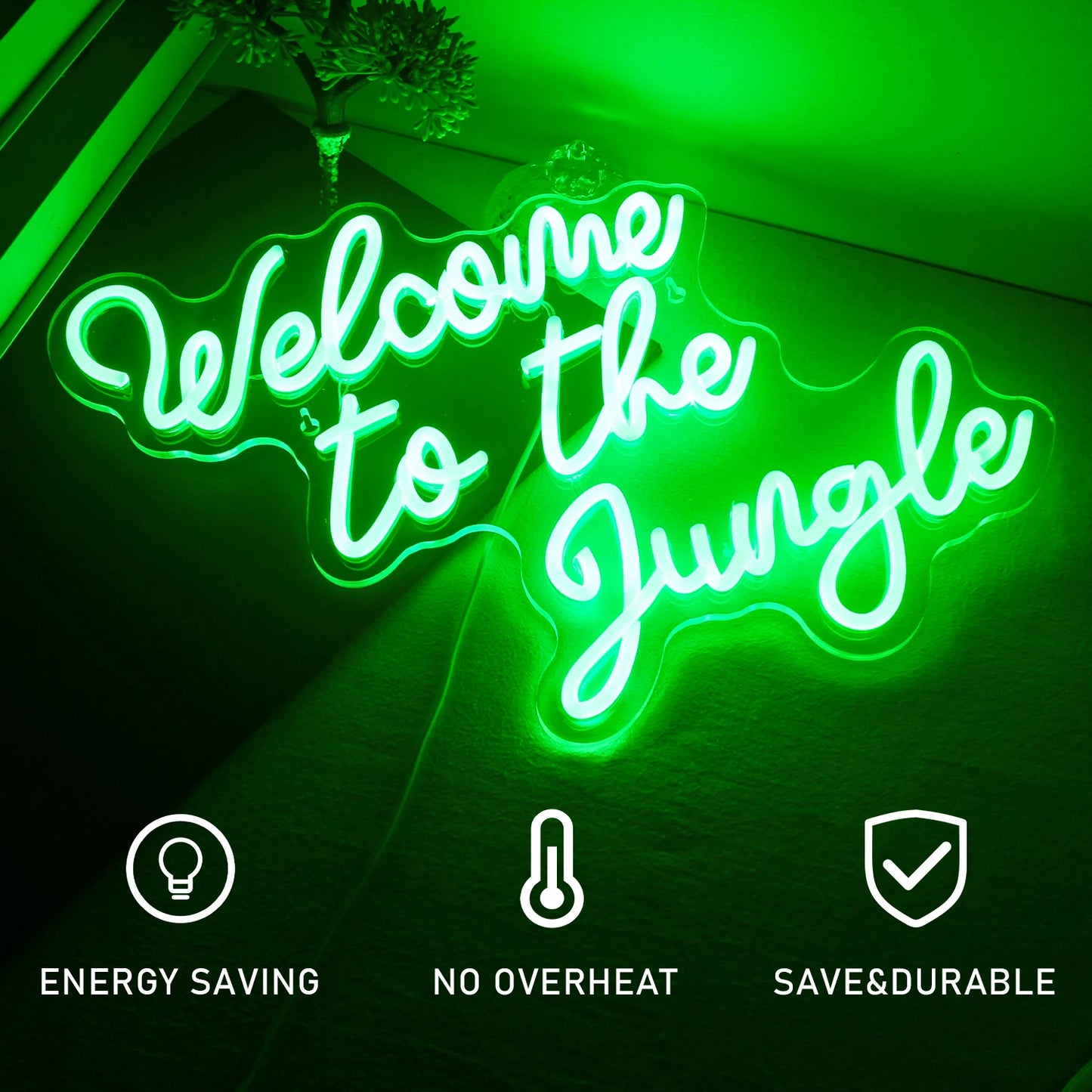 Welkom bij de Jungle 5V USB LED Neon Sign - Budgetvriendelijk
