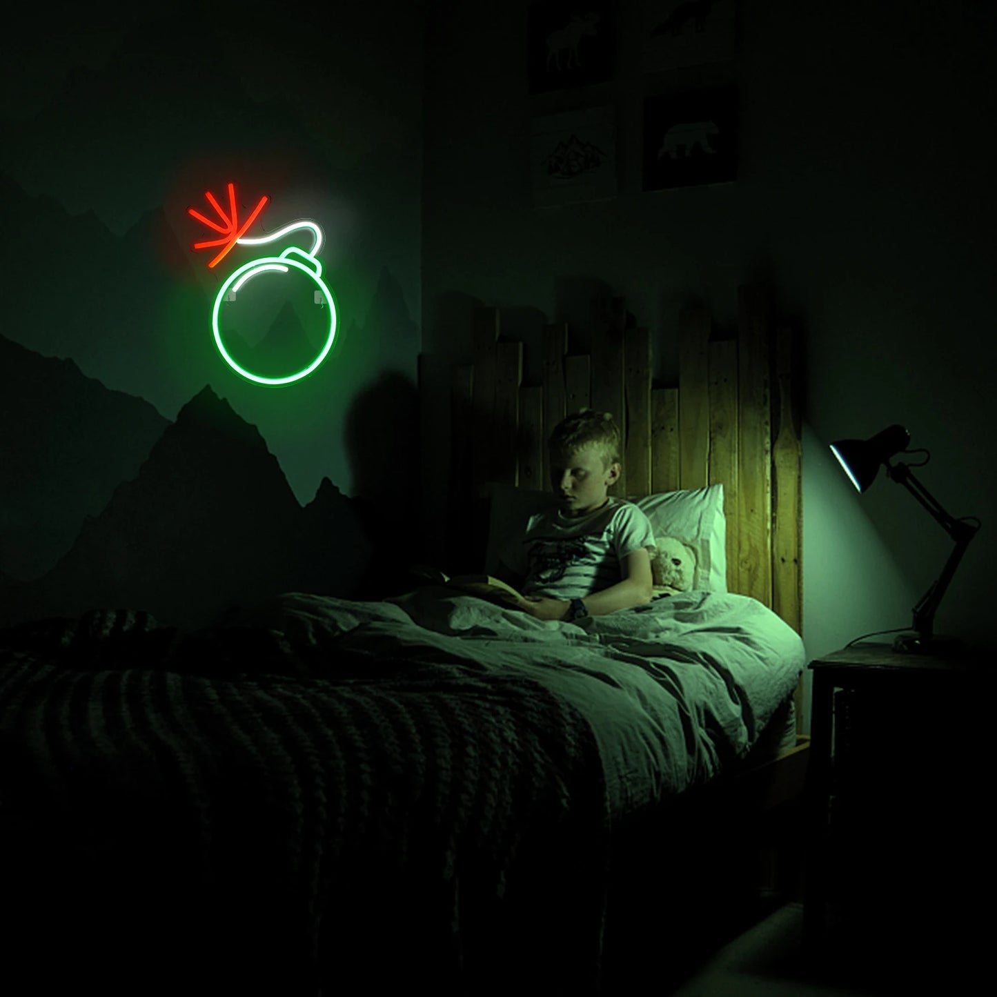 Groen 5V USB LED neonbord - Budgetvriendelijk