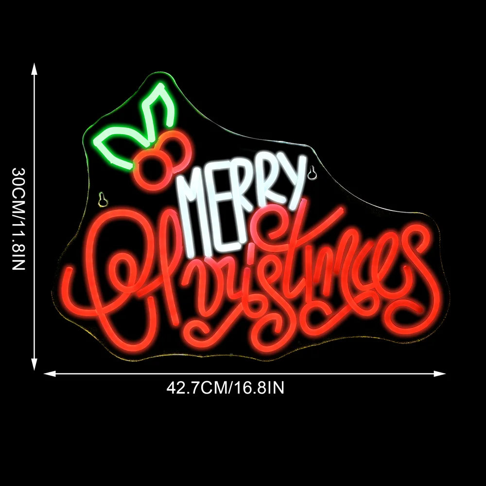 Vrolijk Kerstmis 5V USB LED Neon Sign - Budgetvriendelijk