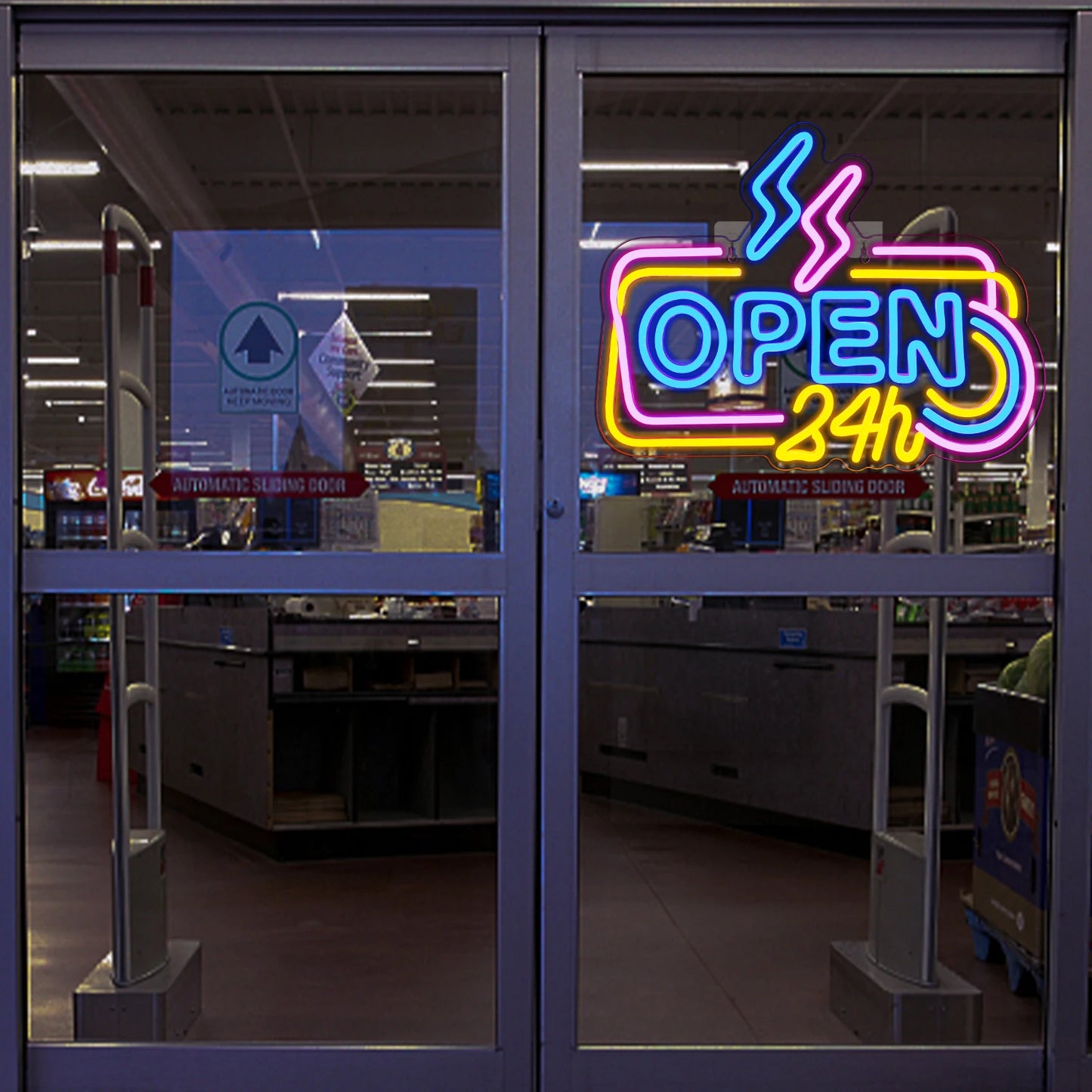 24 uur open 5V USB LED neonreclame - budgetvriendelijk