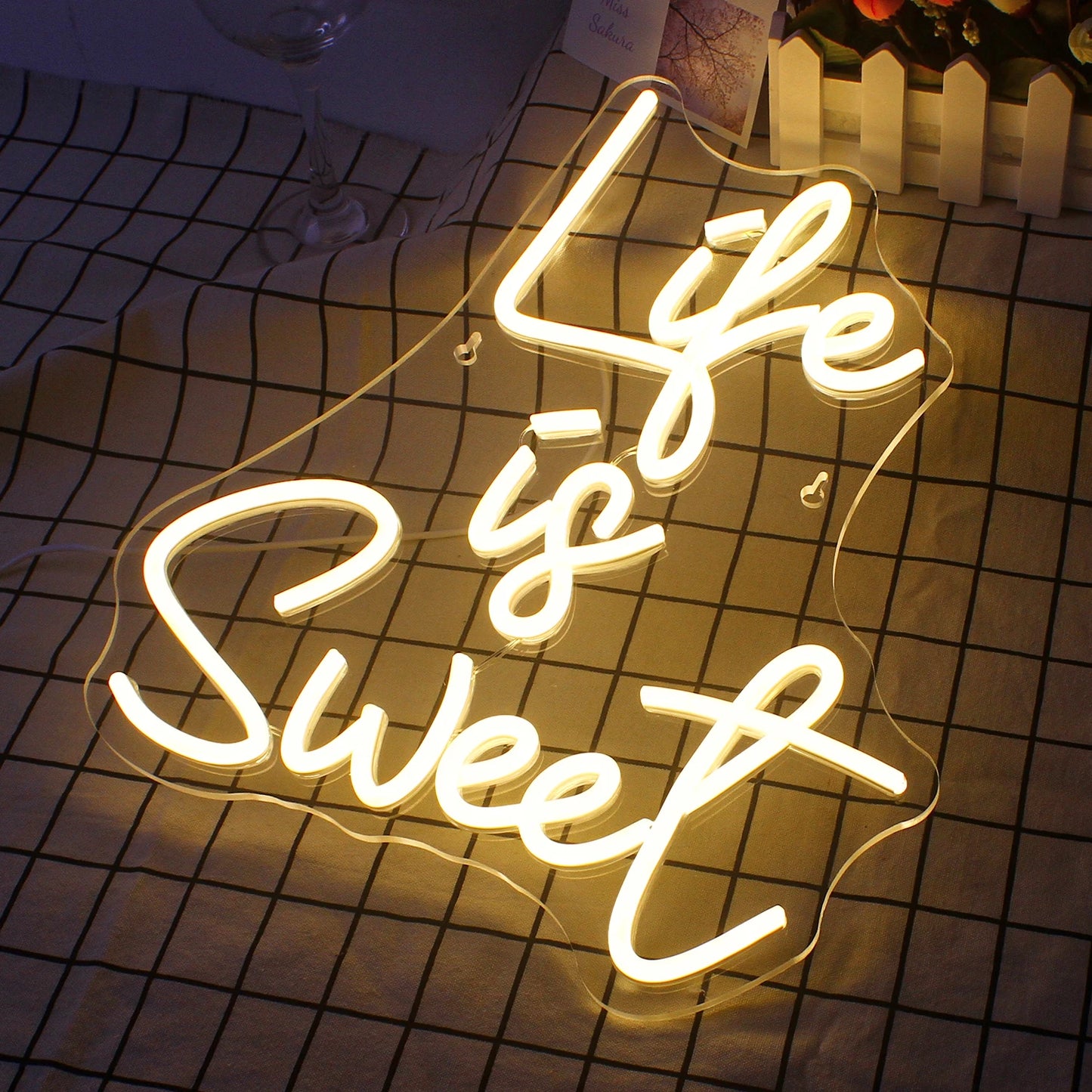 Life is Sweet 5V USB LED Neon Sign - Budgetvriendelijk