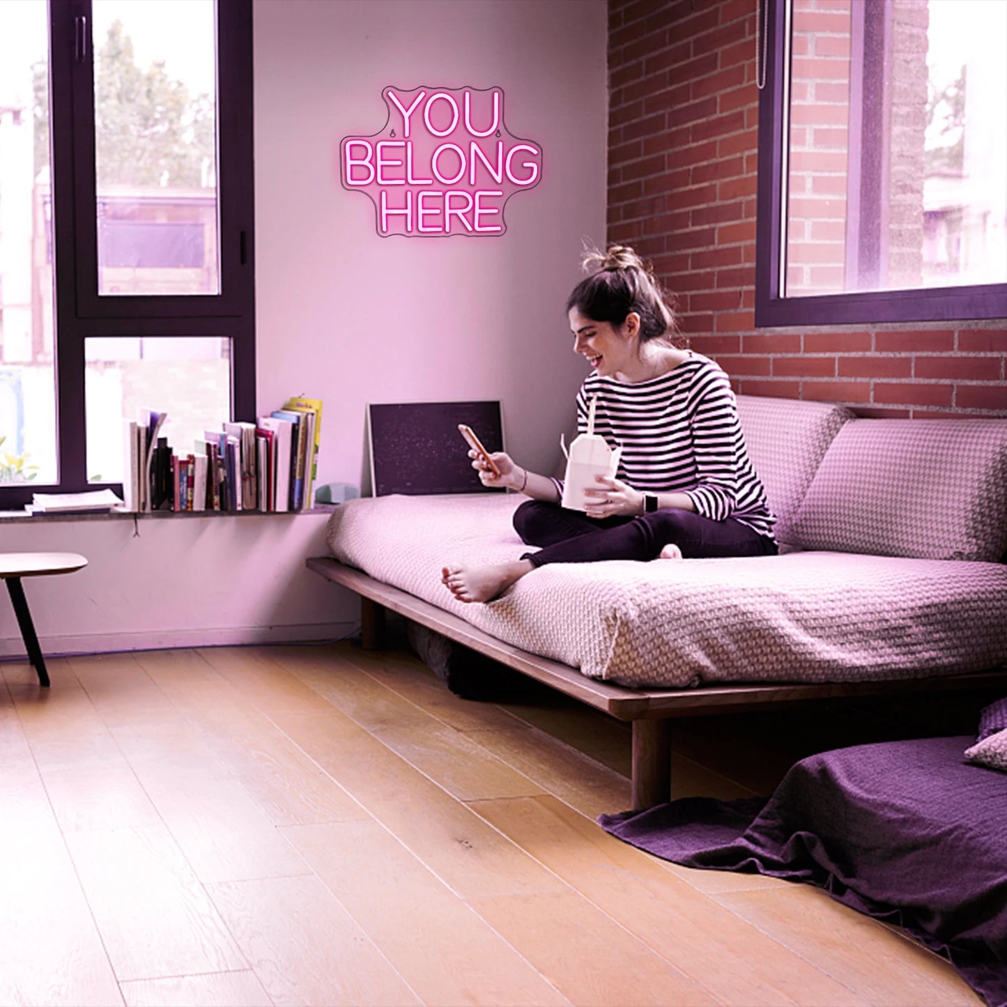 You Belong Here 5V USB LED Neon Sign - Budgetvriendelijk