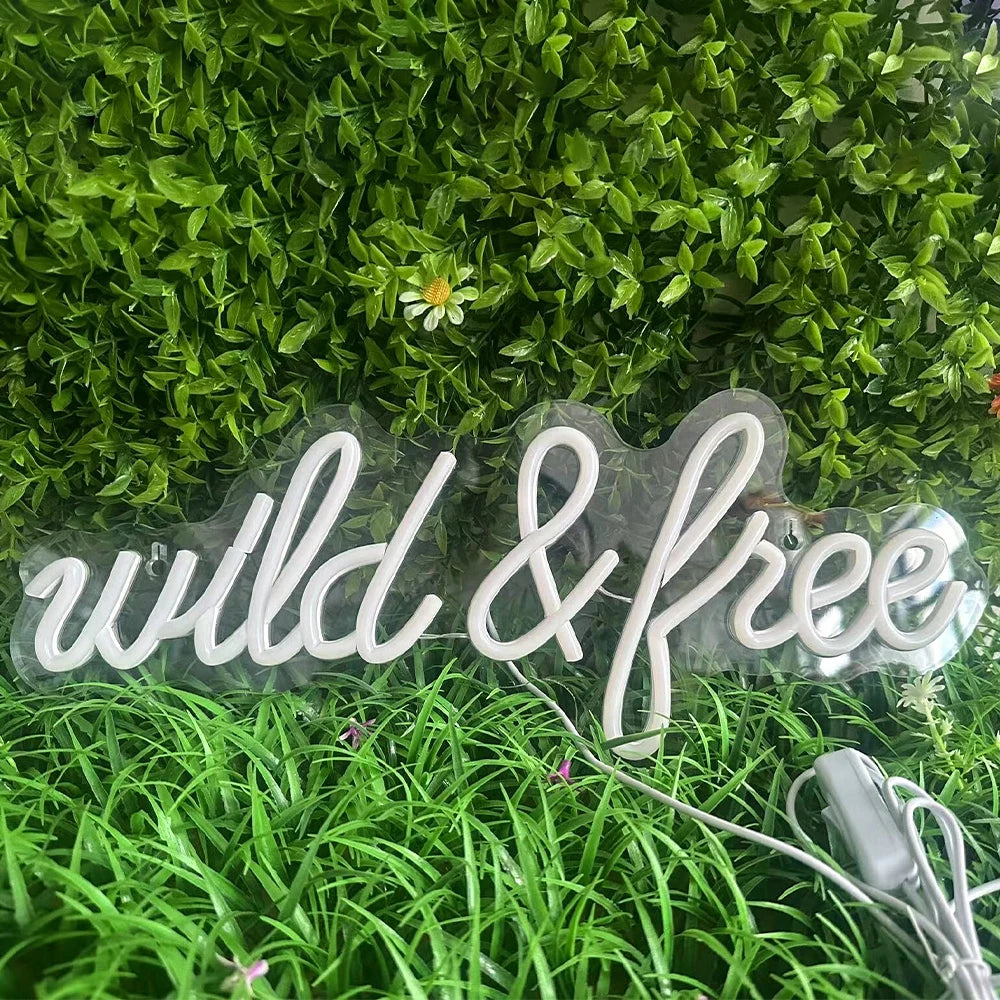 Wild & Free 5V USB LED Neon Sign - Budgetvriendelijk