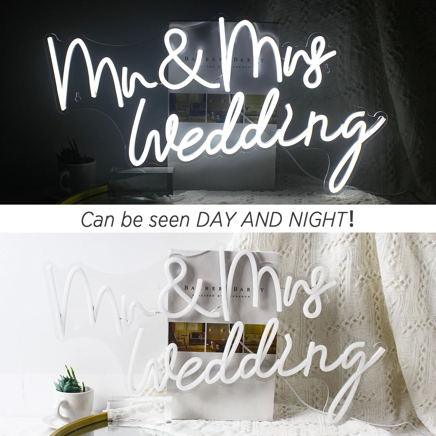 Mr&Mrs Bruiloft 5V USB LED Neon Sign - Budgetvriendelijk