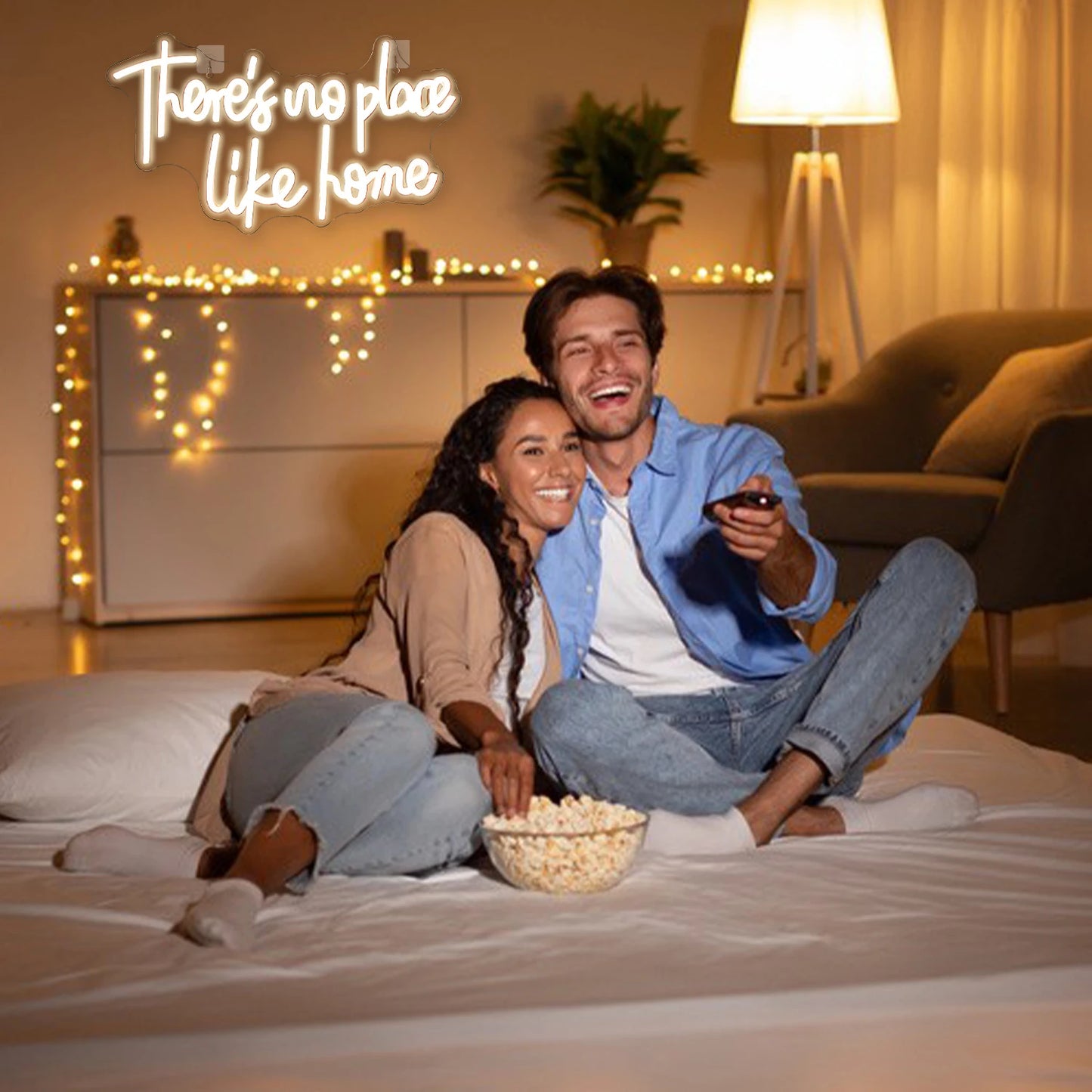 Er is geen plek zoals thuis 5V USB LED neonreclame - Budgetvriendelijk