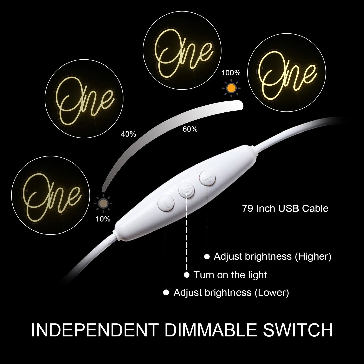 Eén 5V USB LED-neonreclame - Budgetvriendelijk