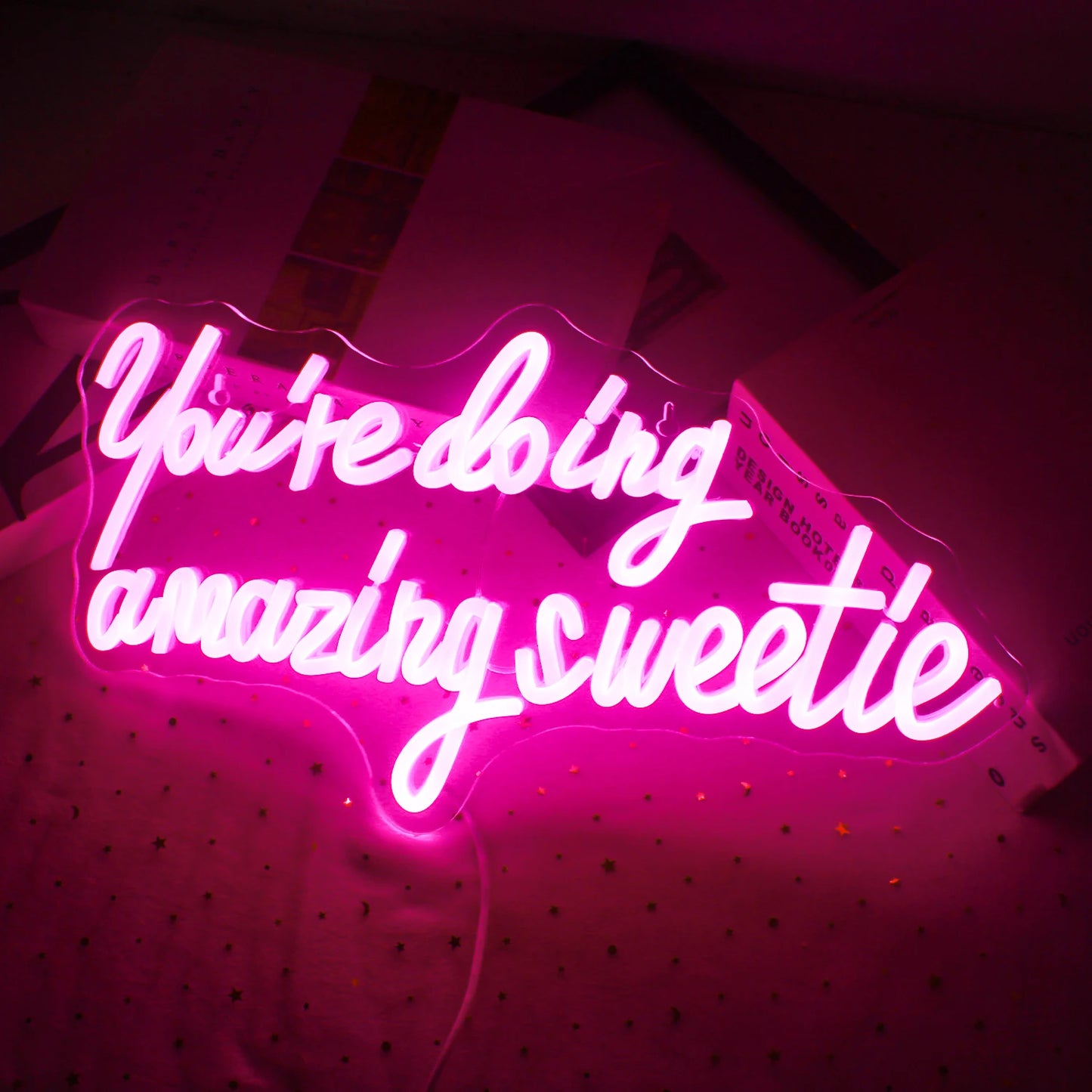 Je doet het geweldig lieverd 5V USB LED neonreclame - budgetvriendelijk