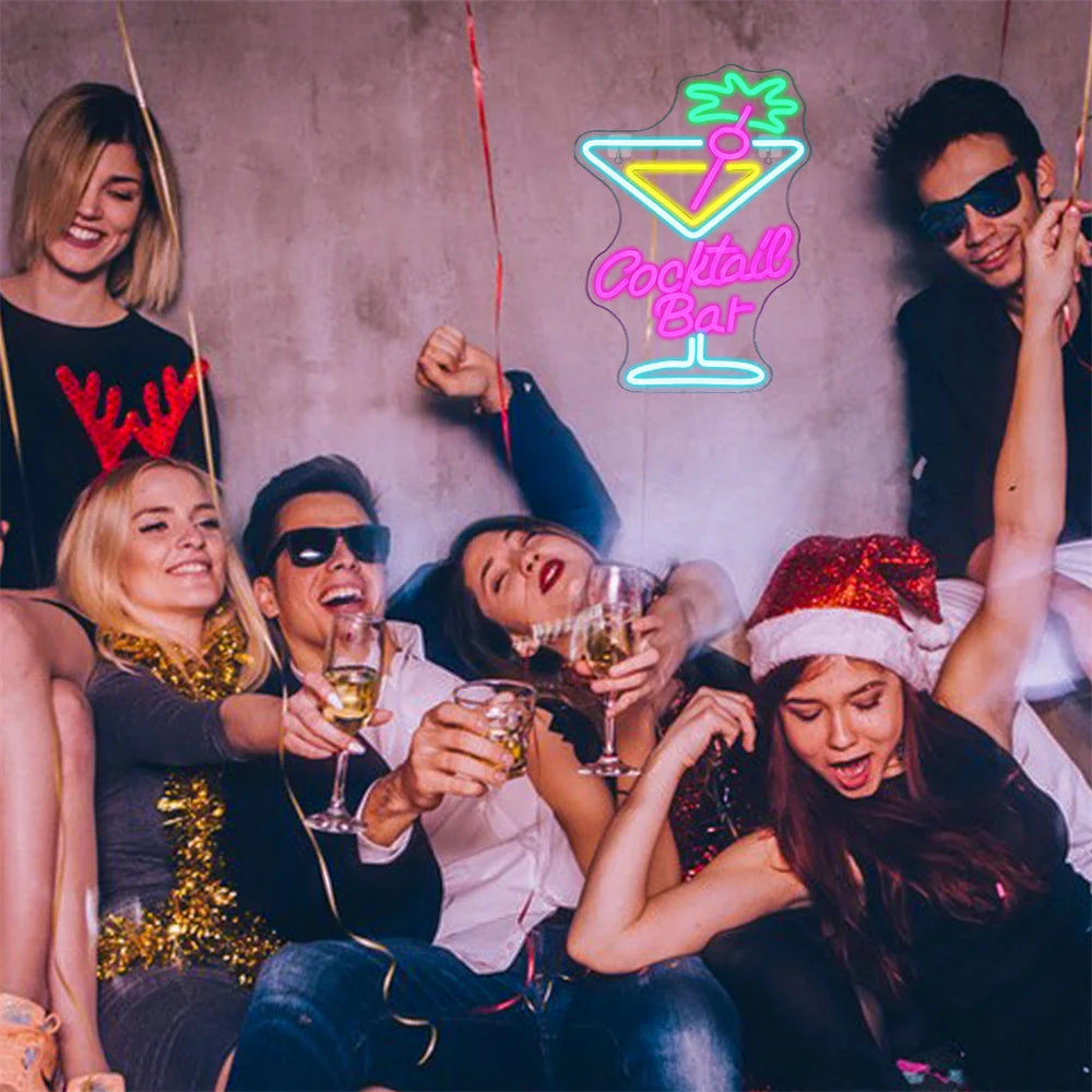 Cocktailbar 5V USB LED Neon Sign - Budgetvriendelijk