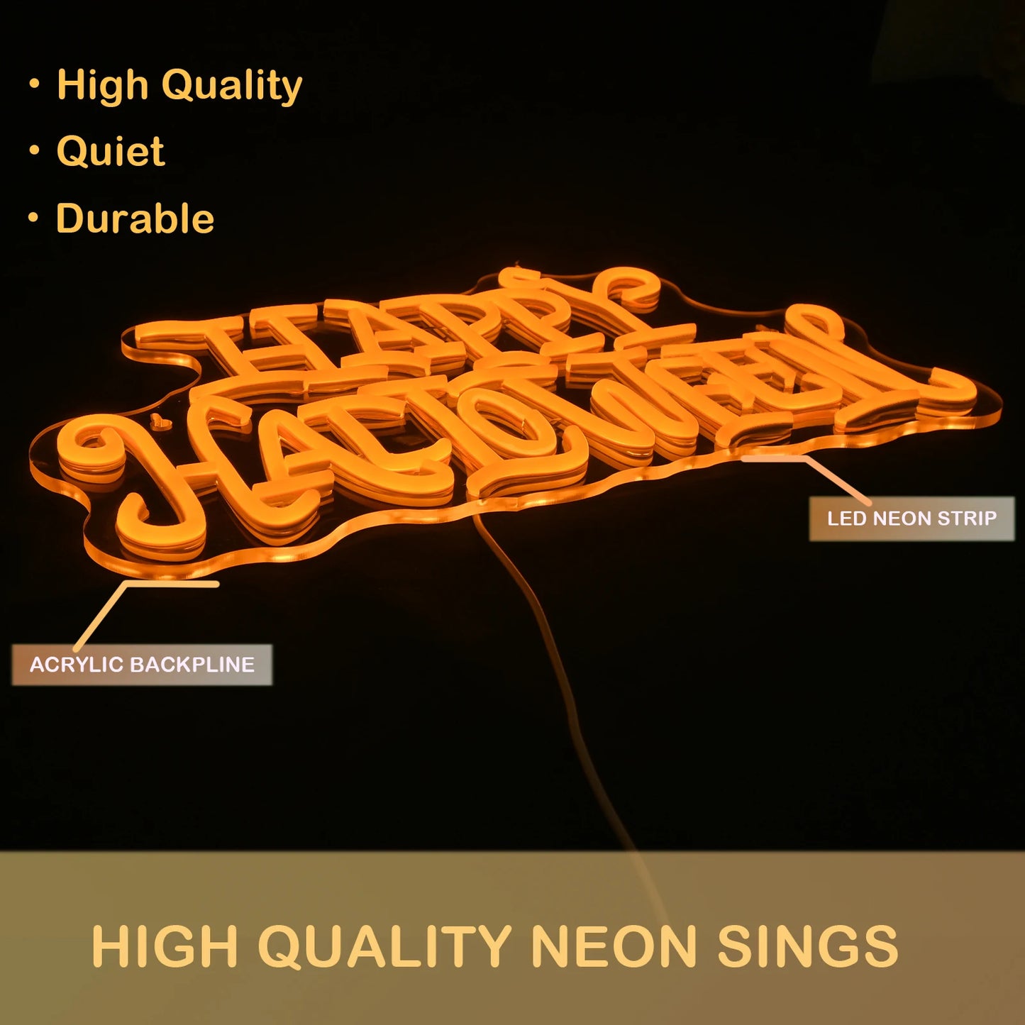 Happy Halloween 5V USB LED Neon Sign - Budgetvriendelijk