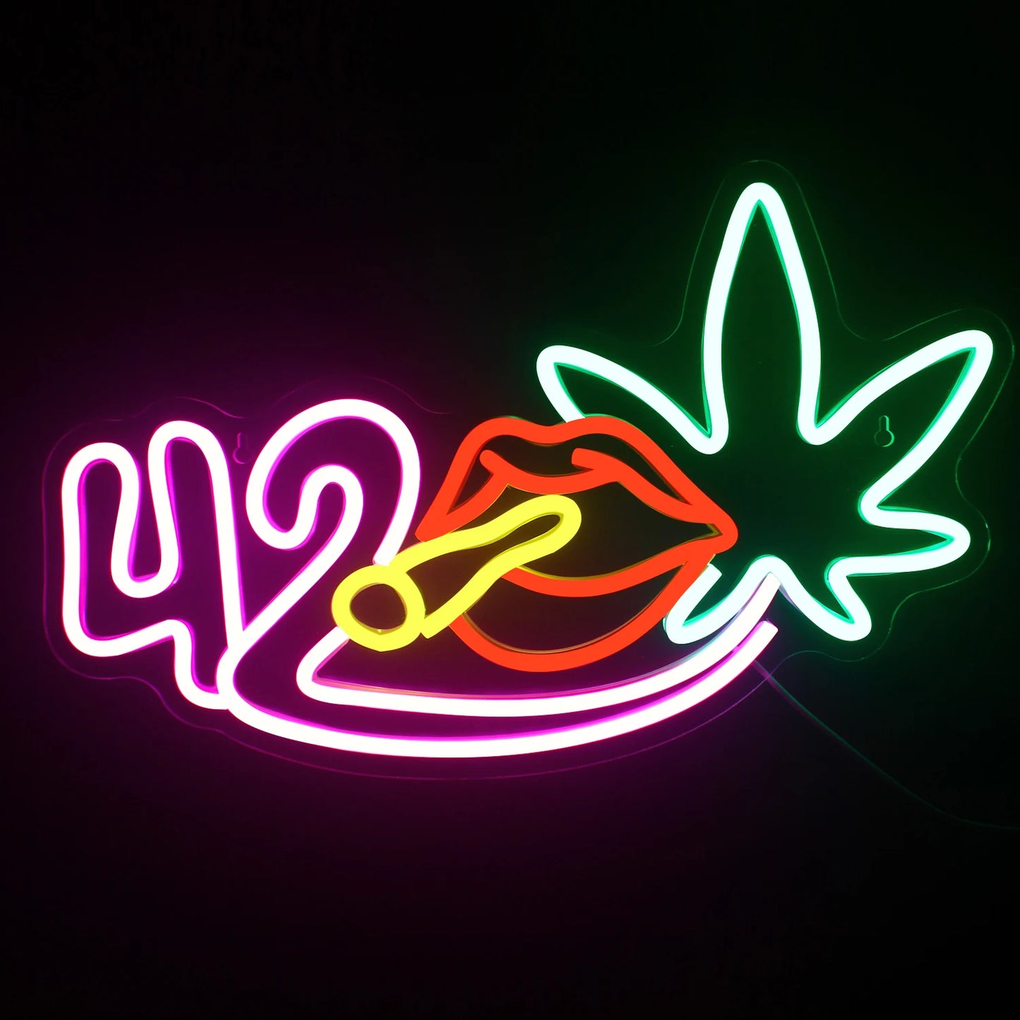 Green Leaf, Cigar 5V Mini USB LED Neon Sign - Budgetvriendelijk