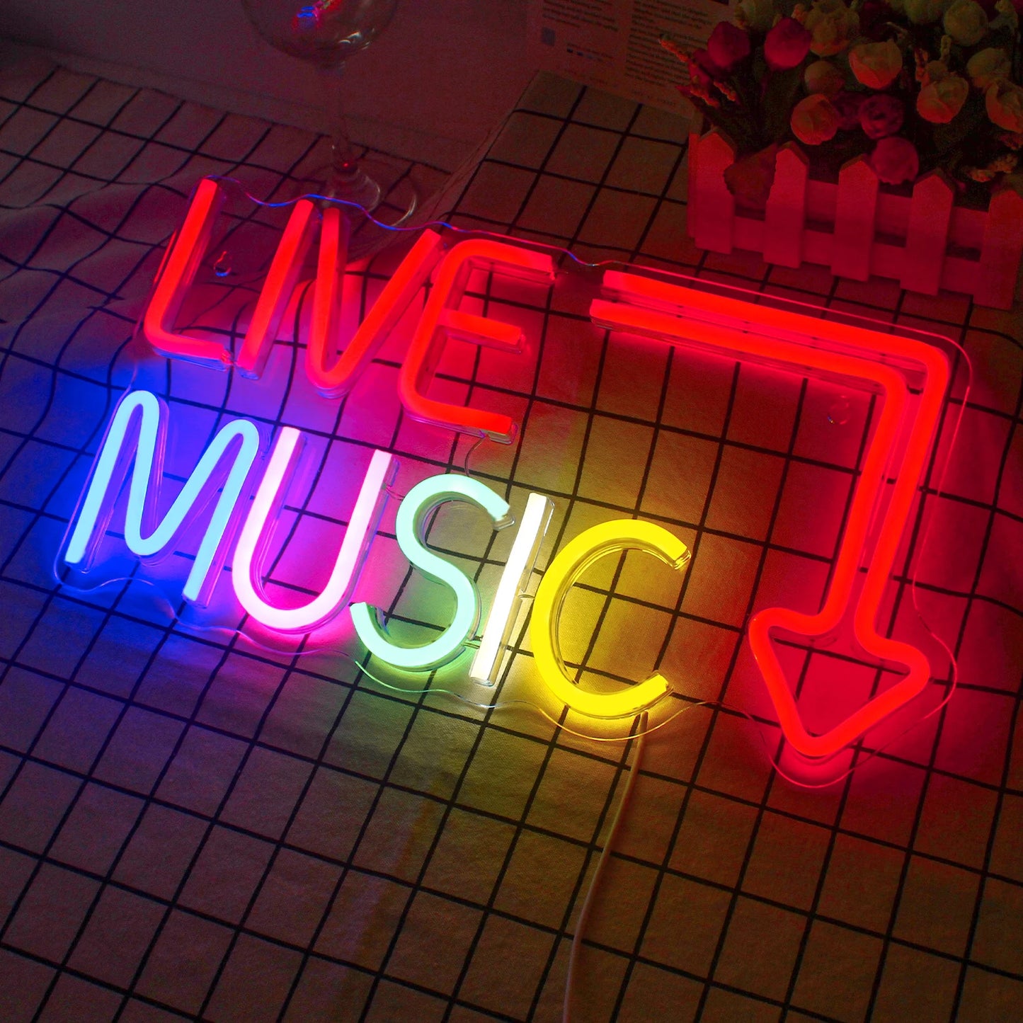 Live muziek 5V USB LED neonbord - budgetvriendelijk