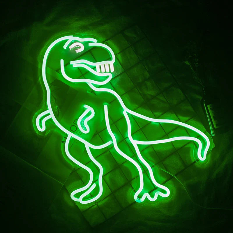 Grappig dinosaurussen 5V USB LED neonbord - budgetvriendelijk
