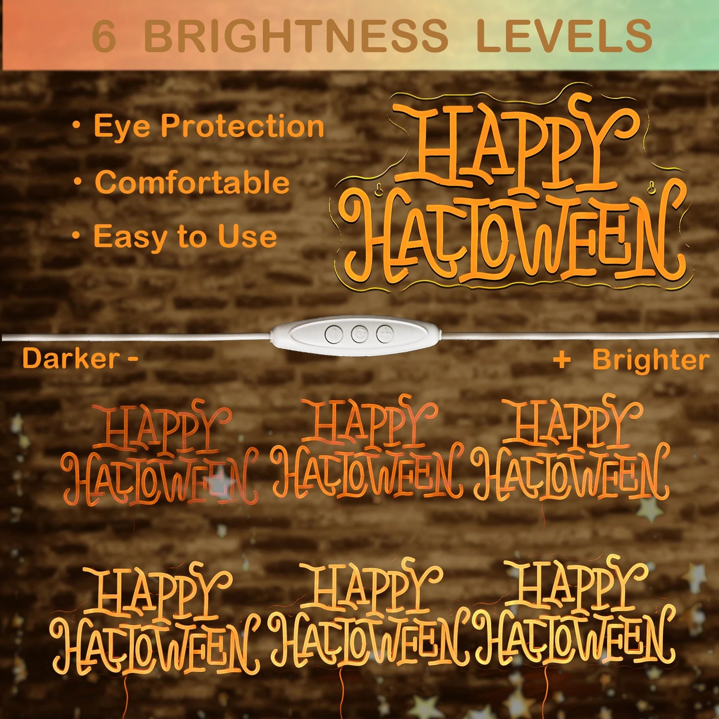 Happy Halloween 5V USB LED Neon Sign - Budgetvriendelijk