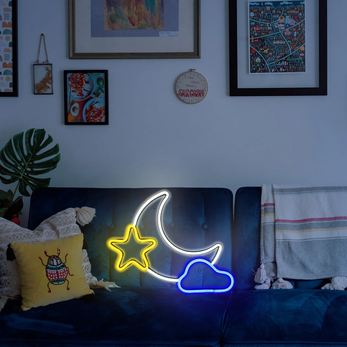 Maanster 5V USB LED Neon Sign - Budgetvriendelijk