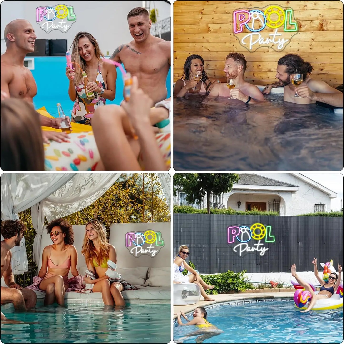 Pool Party 5V USB LED Neon Sign - Budgetvriendelijk